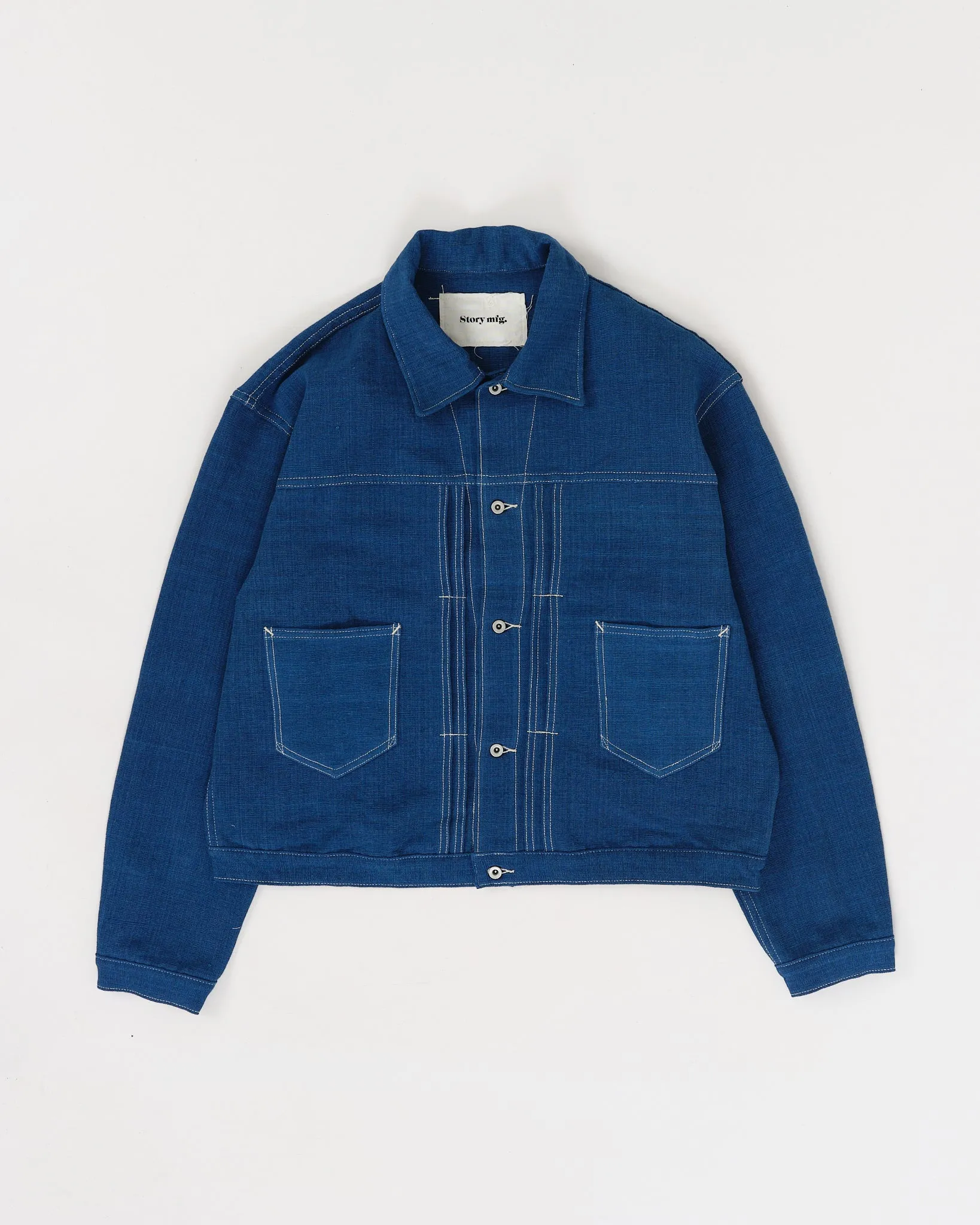 Sundae Jacket - Indigo Handloom sold by Story Mfg.