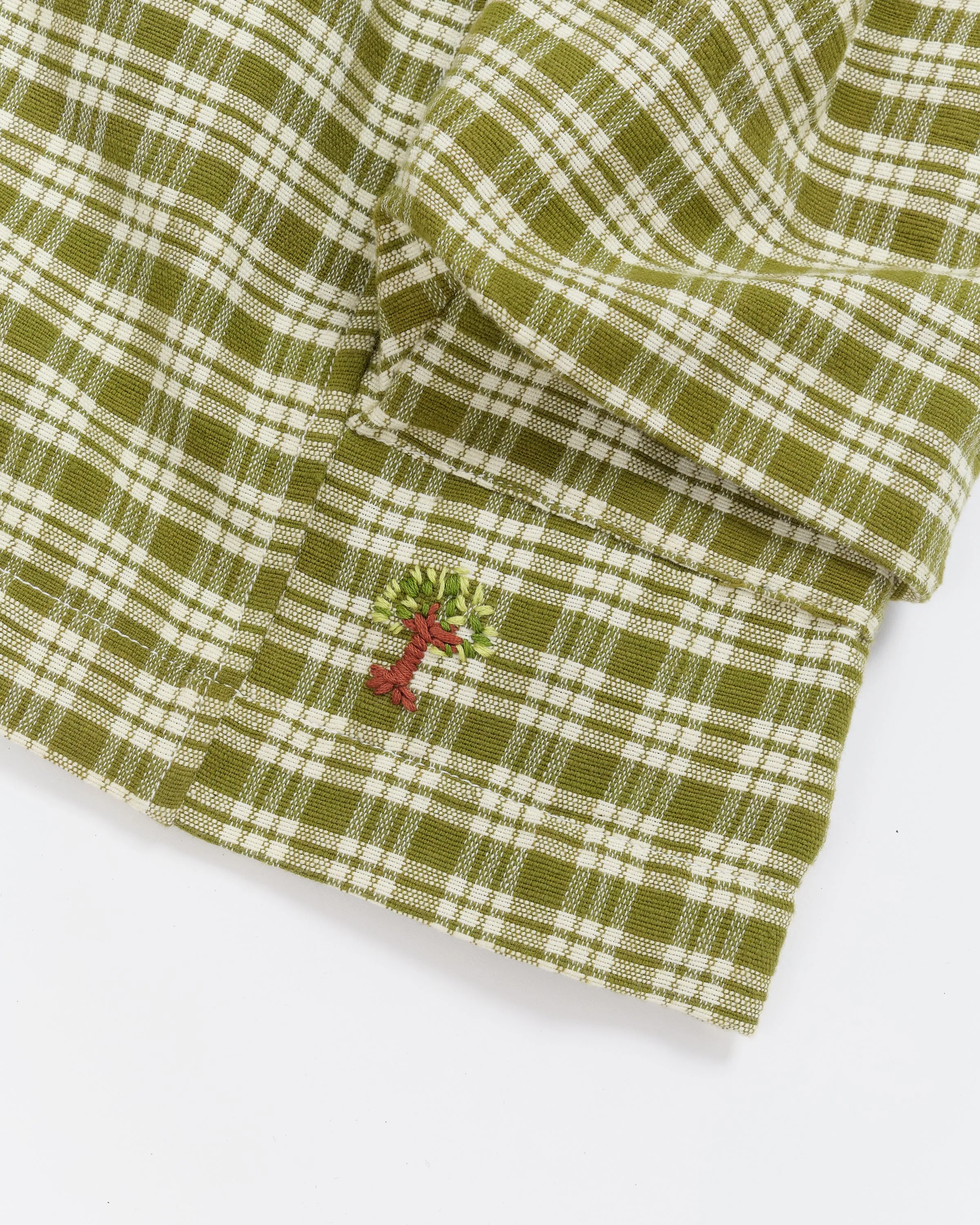 Salt Shorts - Moss Check Handloom sold by Story Mfg. product image thumbnail 4