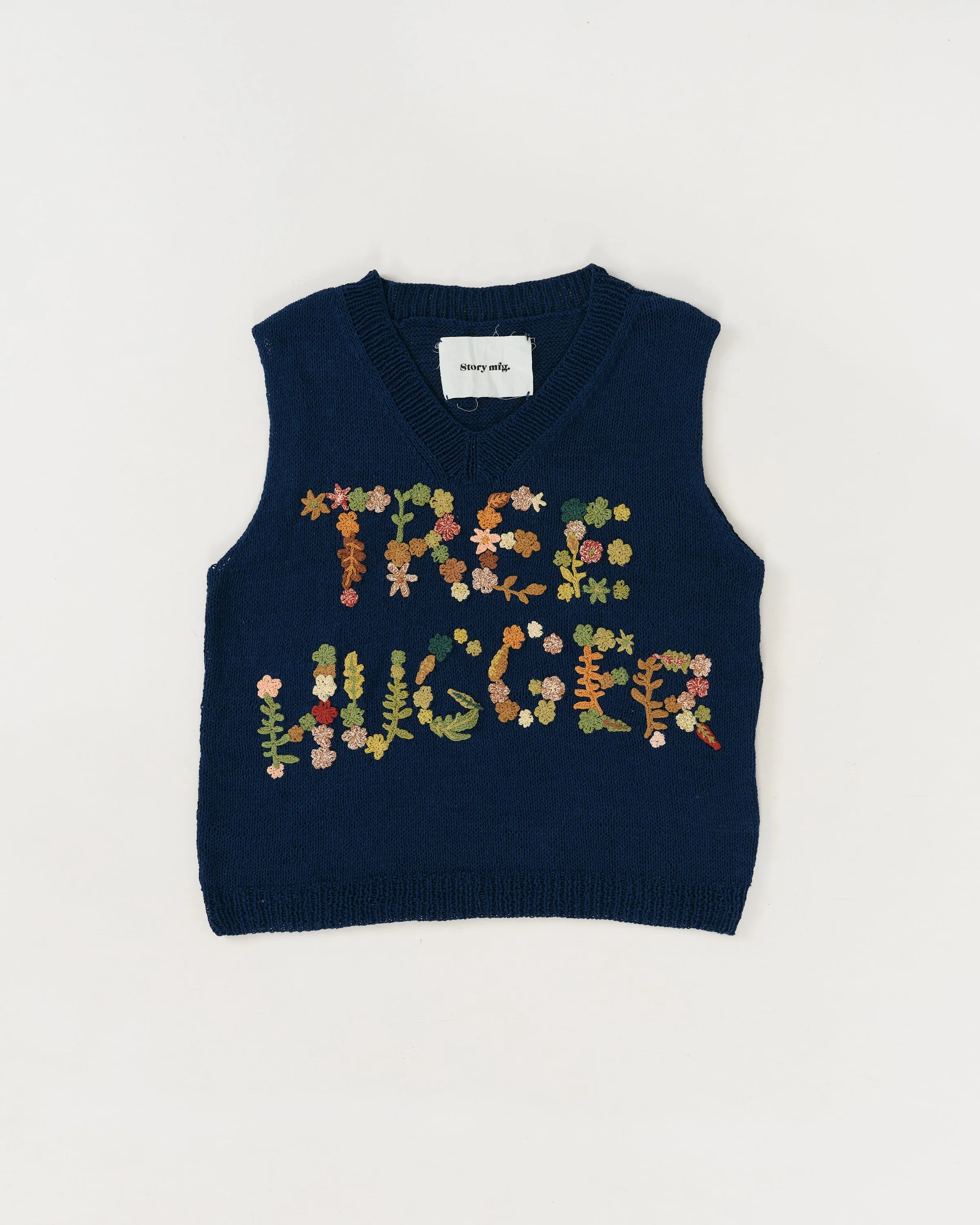 Party Knit Vest - Indigo Tree Hugger sold by Story Mfg. product image thumbnail 2