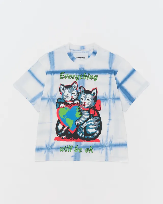 Grateful Tee SS - Indigo Kitten Courage sold by Story Mfg.