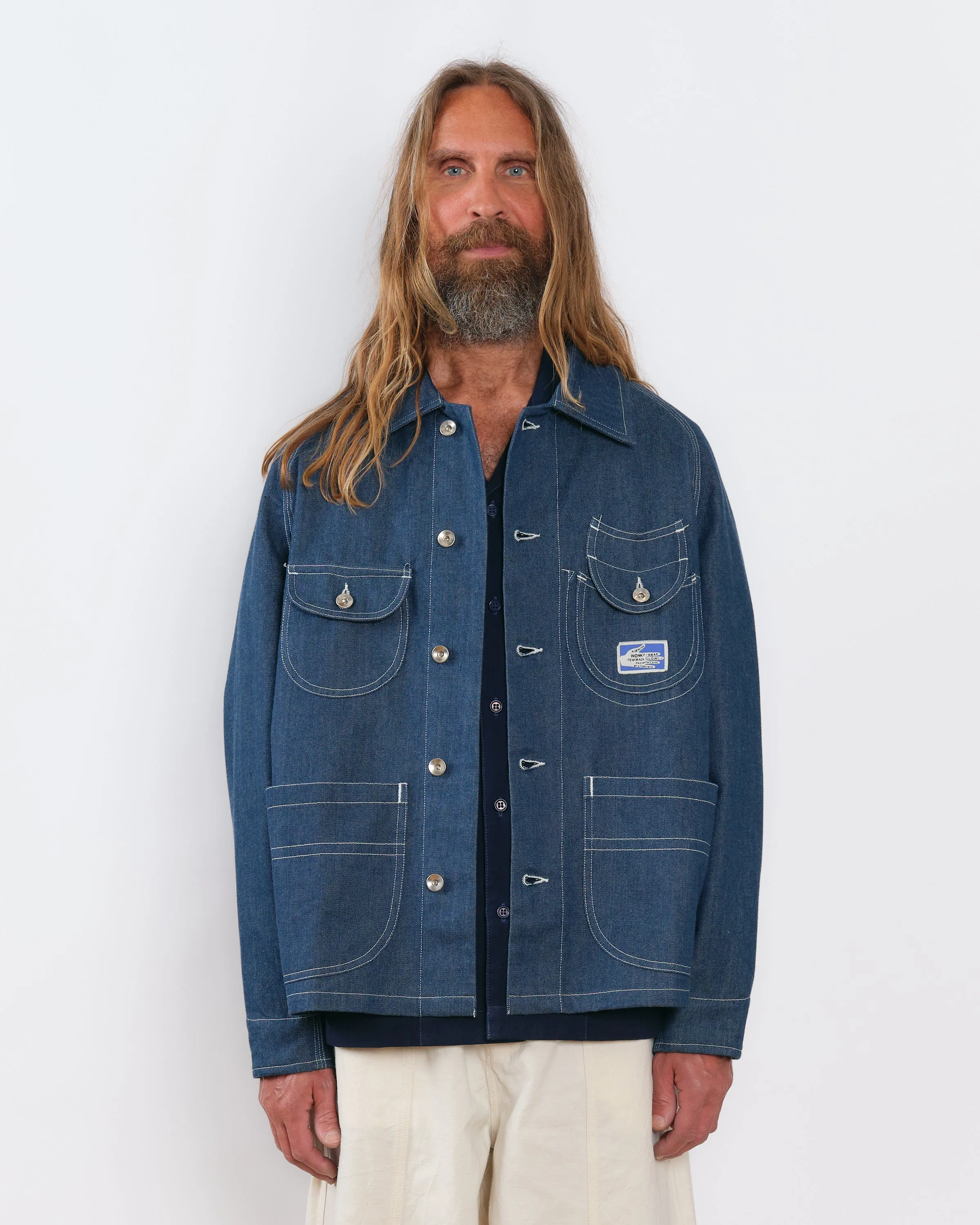 Circuit Jacket - Dark Denim Wonky-Wear sold by Story Mfg.