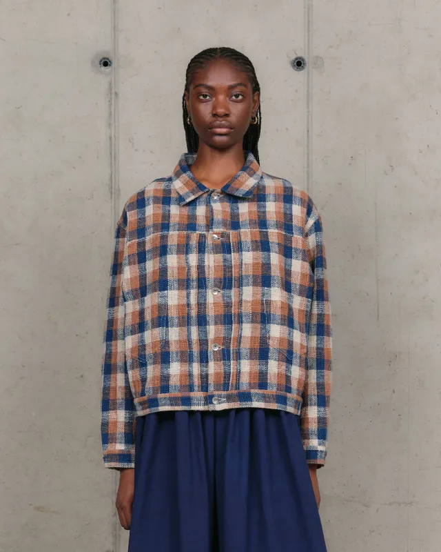 Sundae Jacket - Barn Check Handloom sold by Story Mfg.