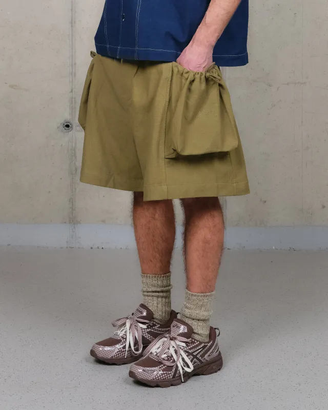 Salt Shorts - Olive Slub sold by Story Mfg.