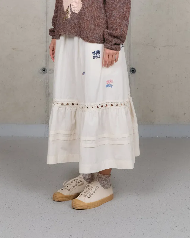 Nutmeg Skirt - Ecru Interrupted sold by Story Mfg.