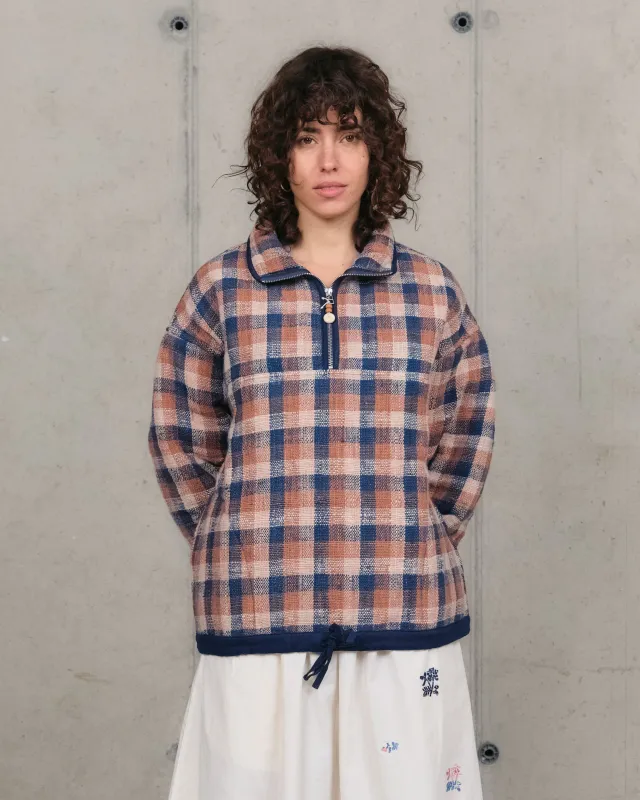Mineral Pullover - Barn Check Handloom made by Story Mfg.
