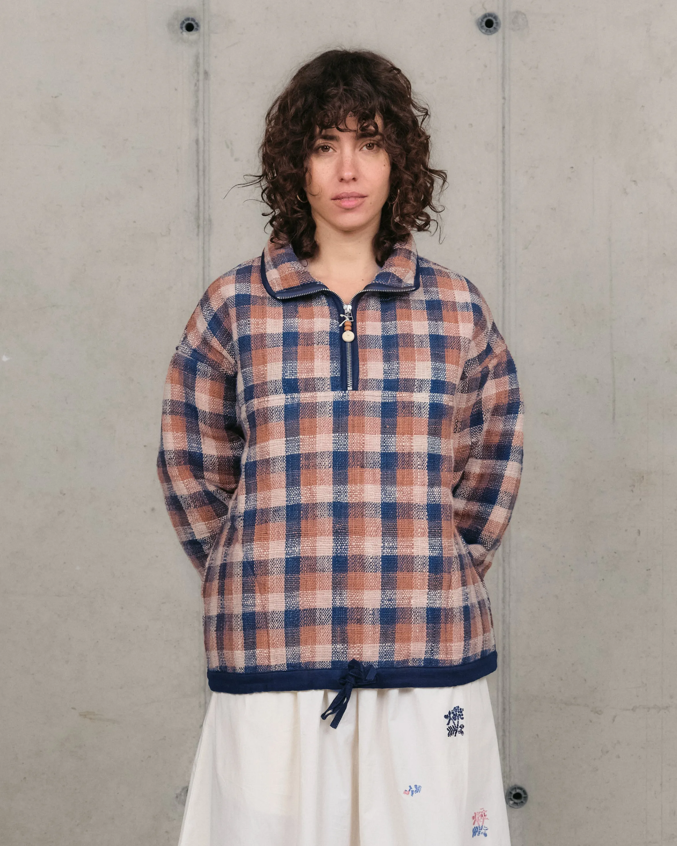 Mineral Pullover - Barn Check Handloom sold by Story Mfg.
