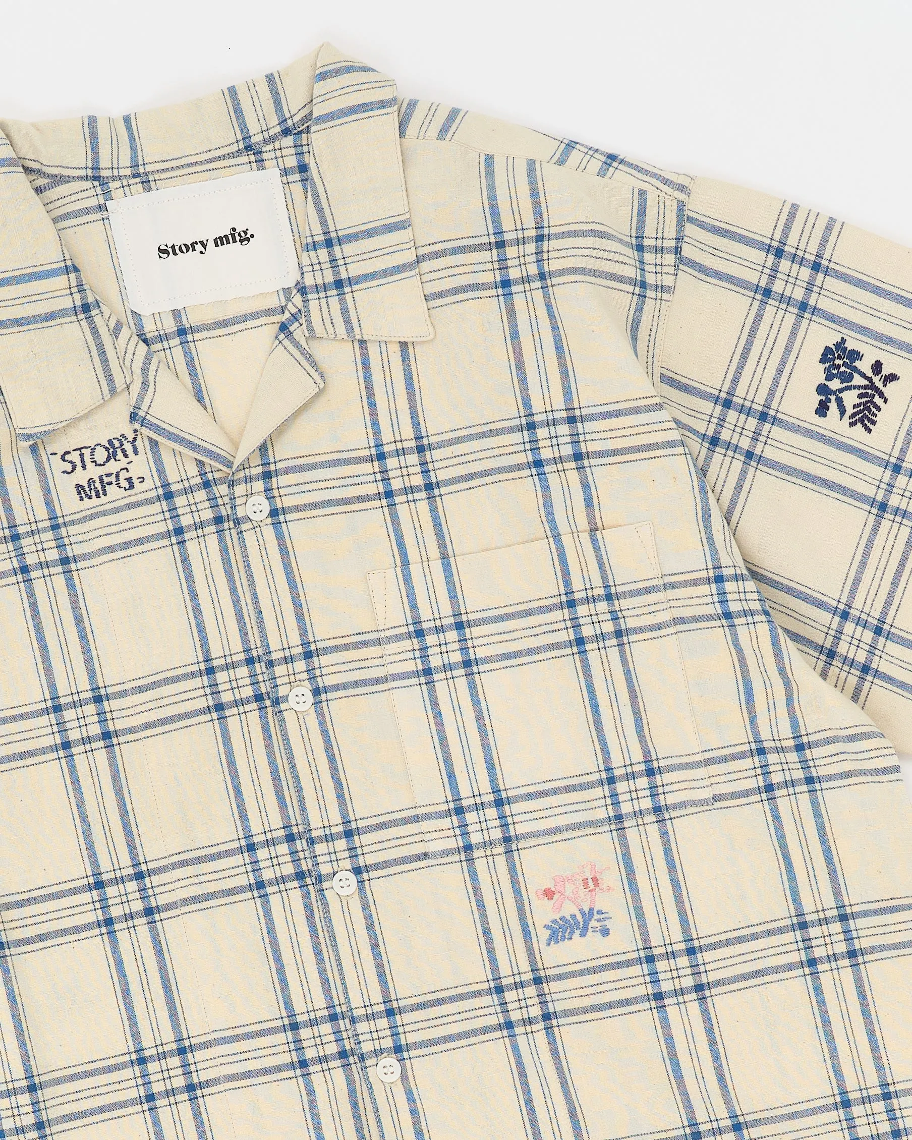 Greetings Shirt SS - French Gingham Interrupted sold by Story Mfg. product image thumbnail 5