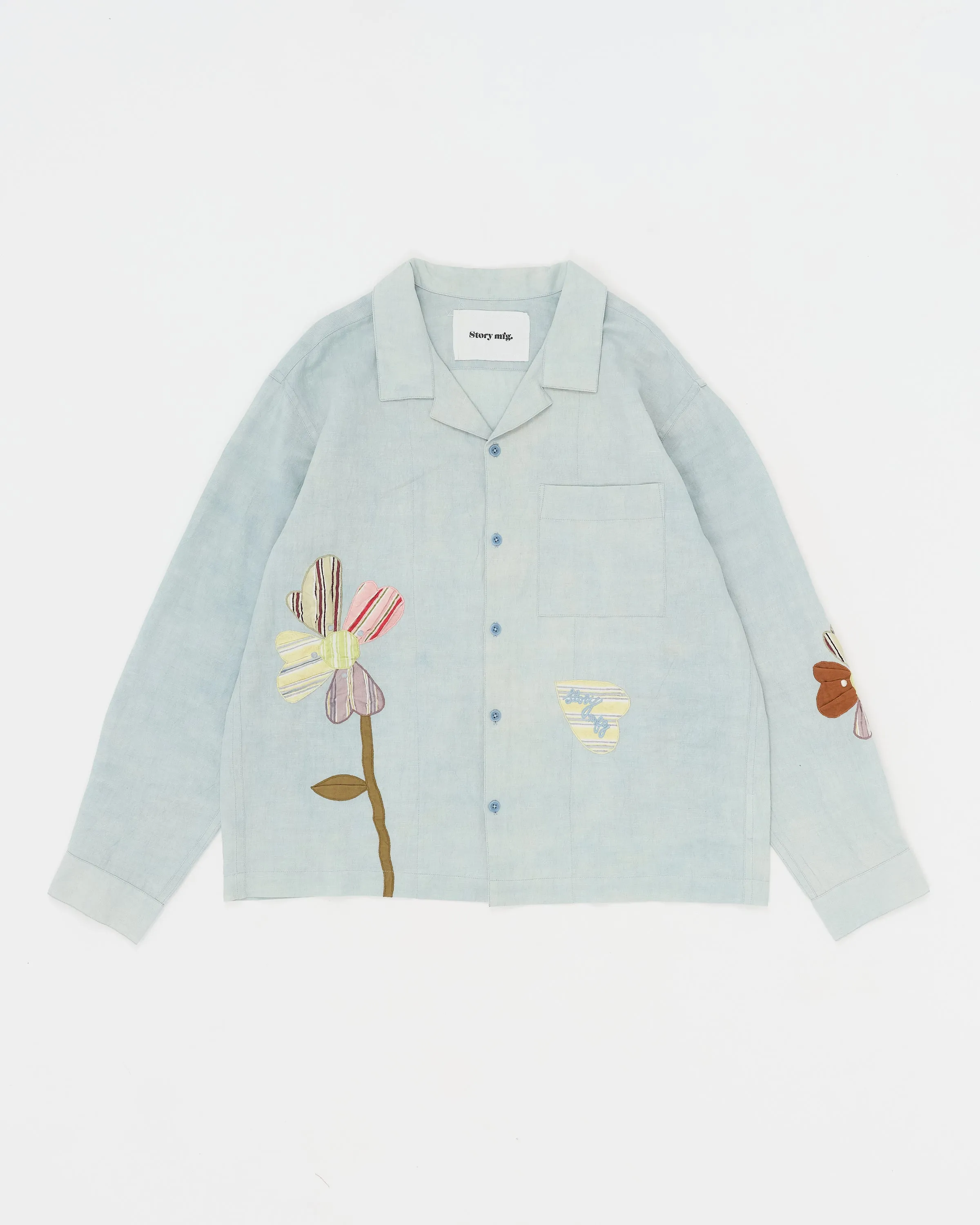 Greetings Shirt LS - Blue Pansy sold by Story Mfg. product image thumbnail 2