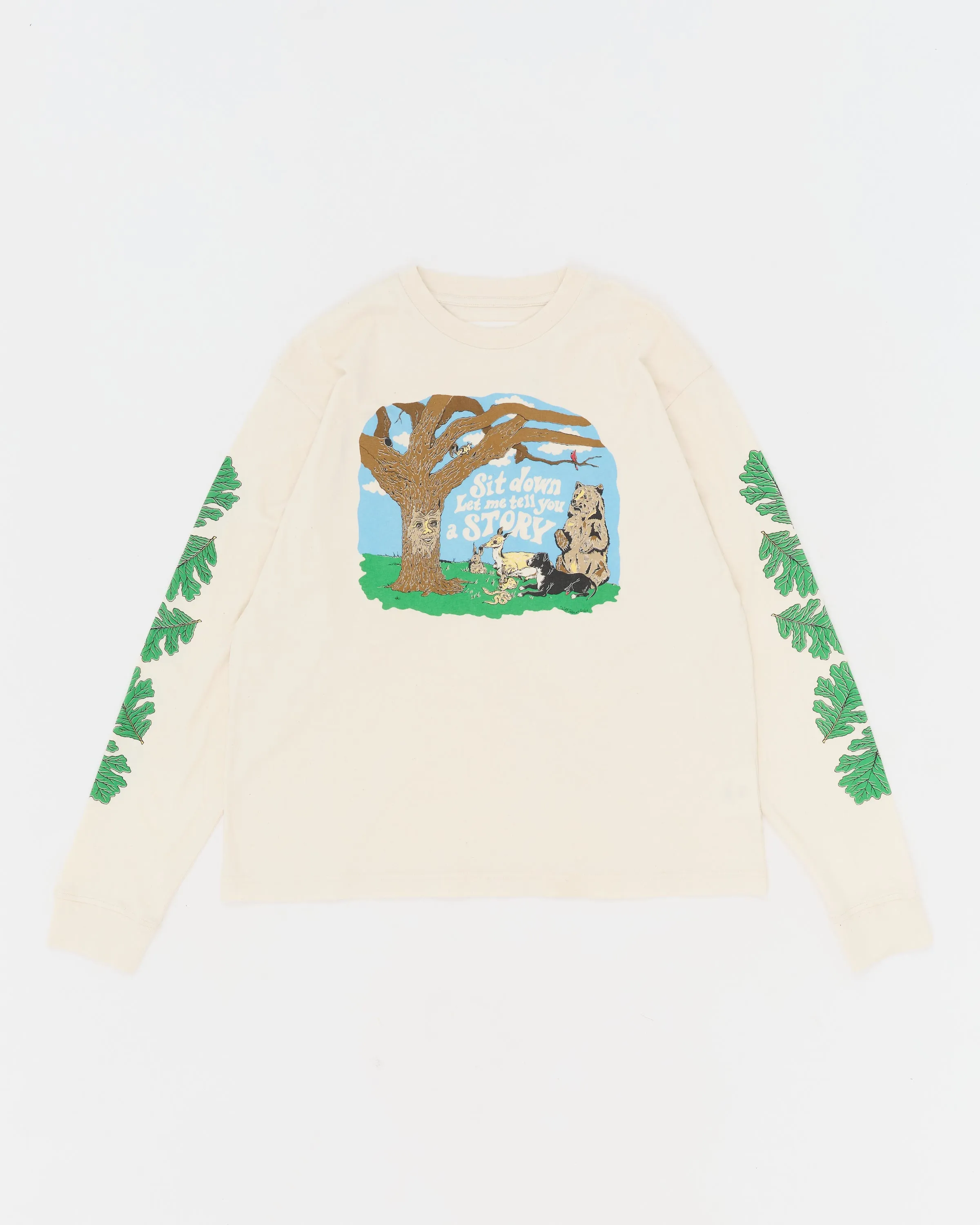 Grateful Tee LS - Ecru Tree Tales sold by Story Mfg.