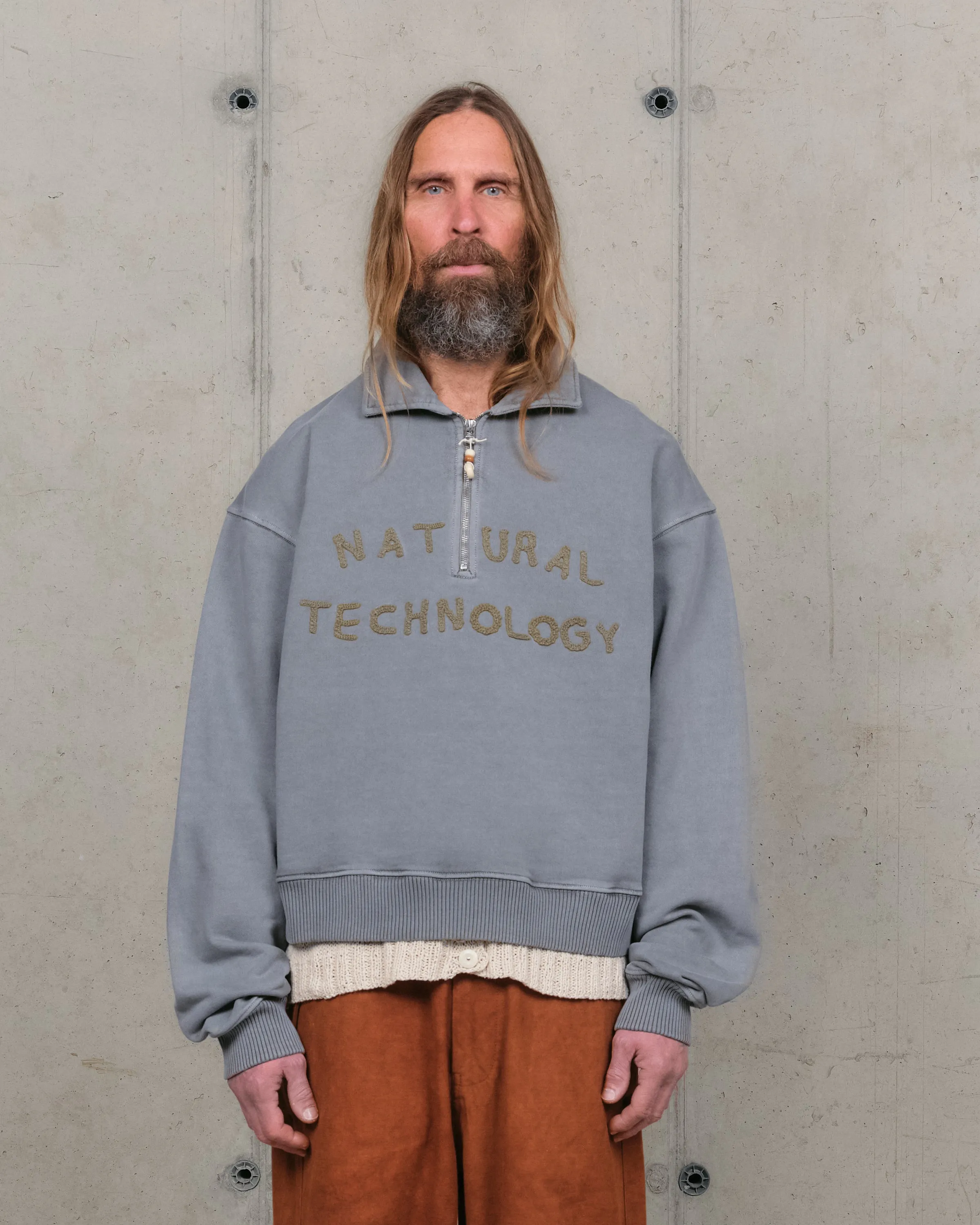 Geo Pullover - Washed Grey sold by Story Mfg.