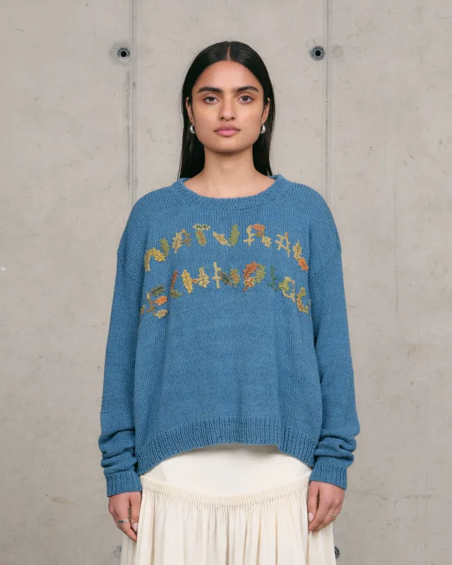 Furrow Knit Jumper - Indigo Natural Tech made by Story Mfg.