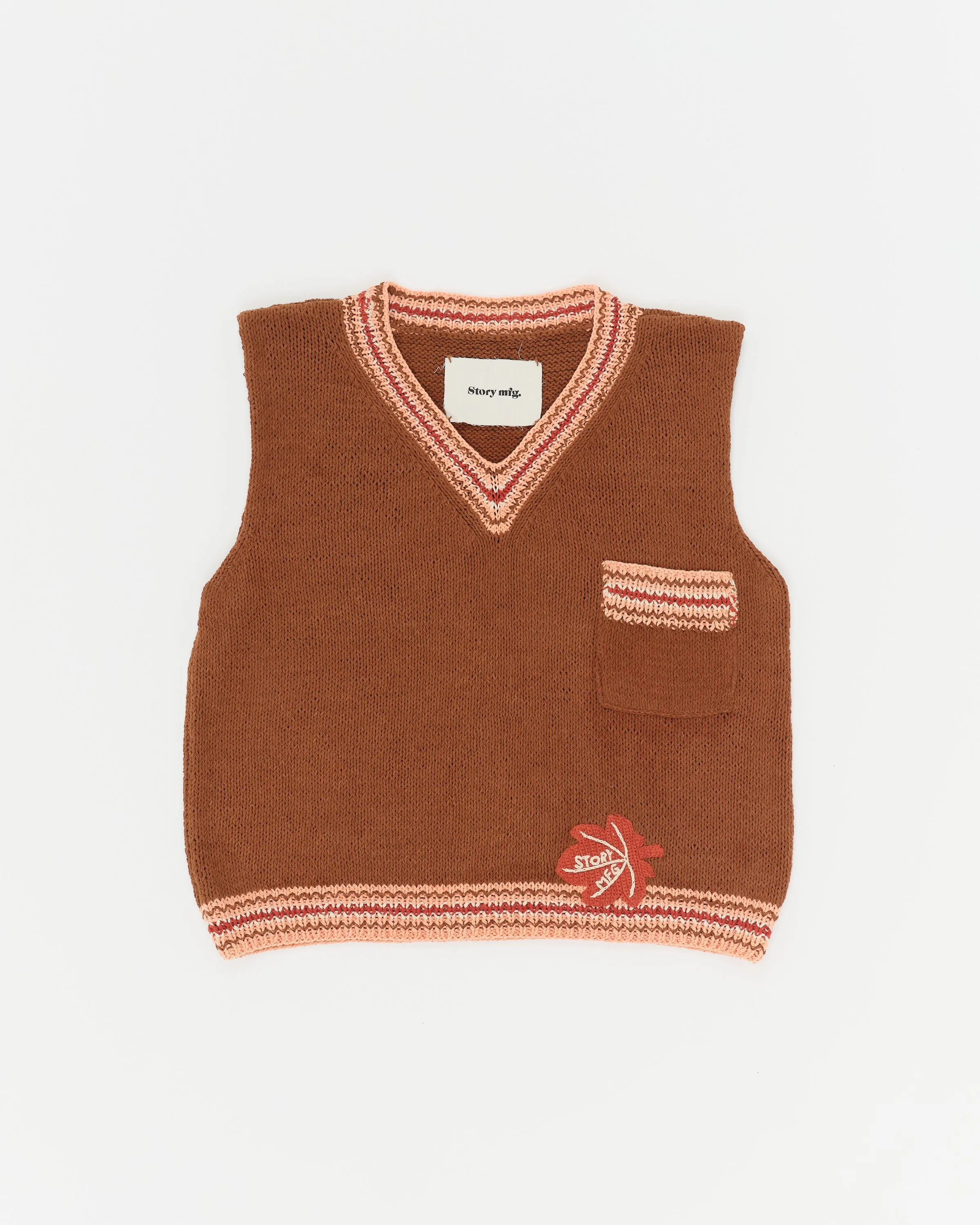 Bulb Knit Vest - Brown Leaf sold by Story Mfg. product image thumbnail 3