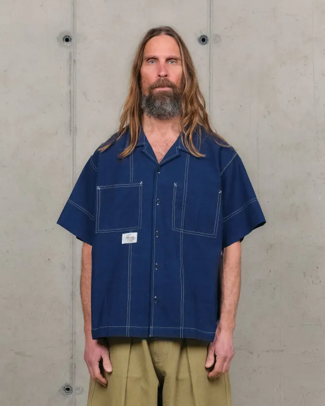 Brake Shirt - Indigo Wonky-Wear sold by Story Mfg.