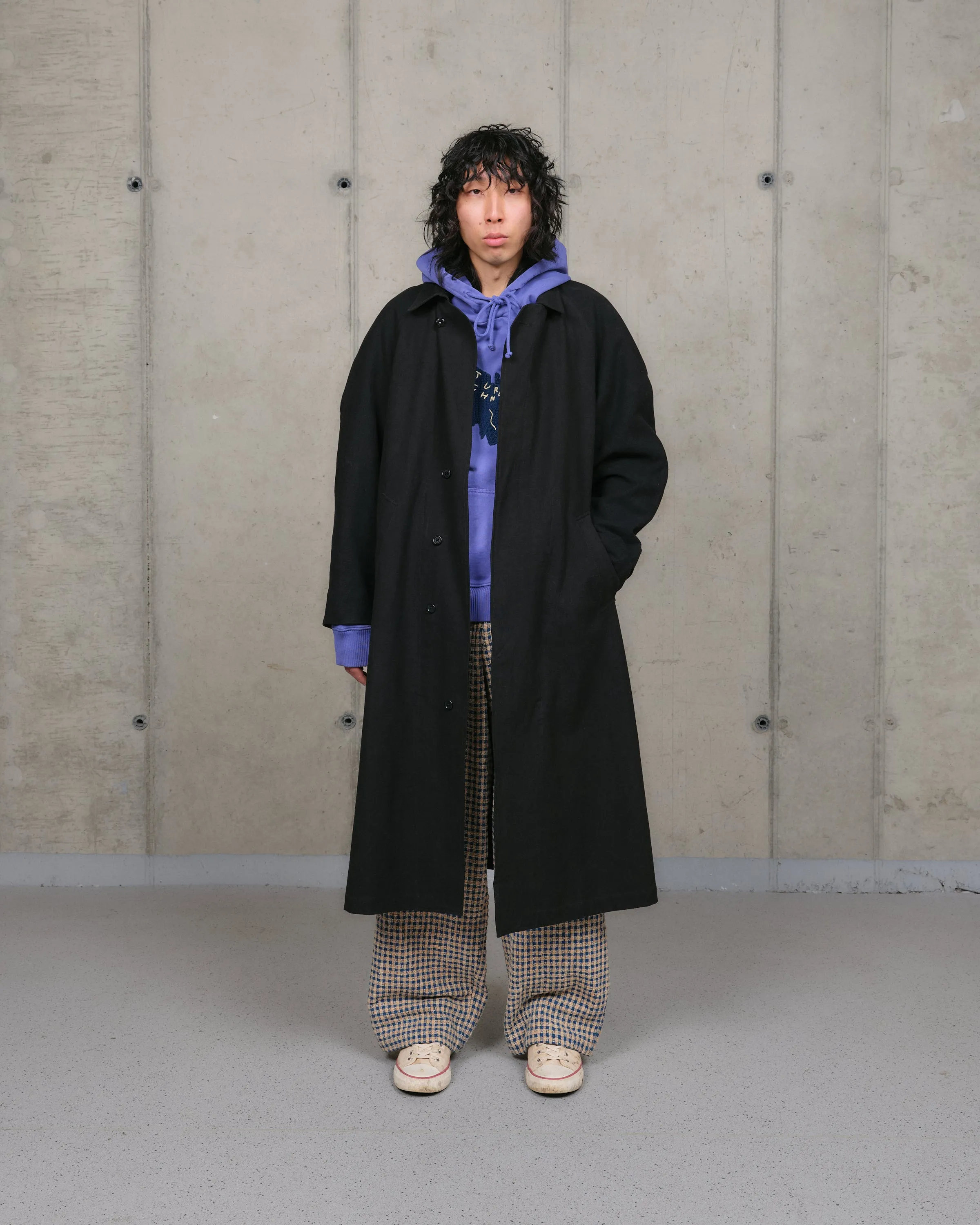 Atlas Overcoat - Black Slub sold by Story Mfg.