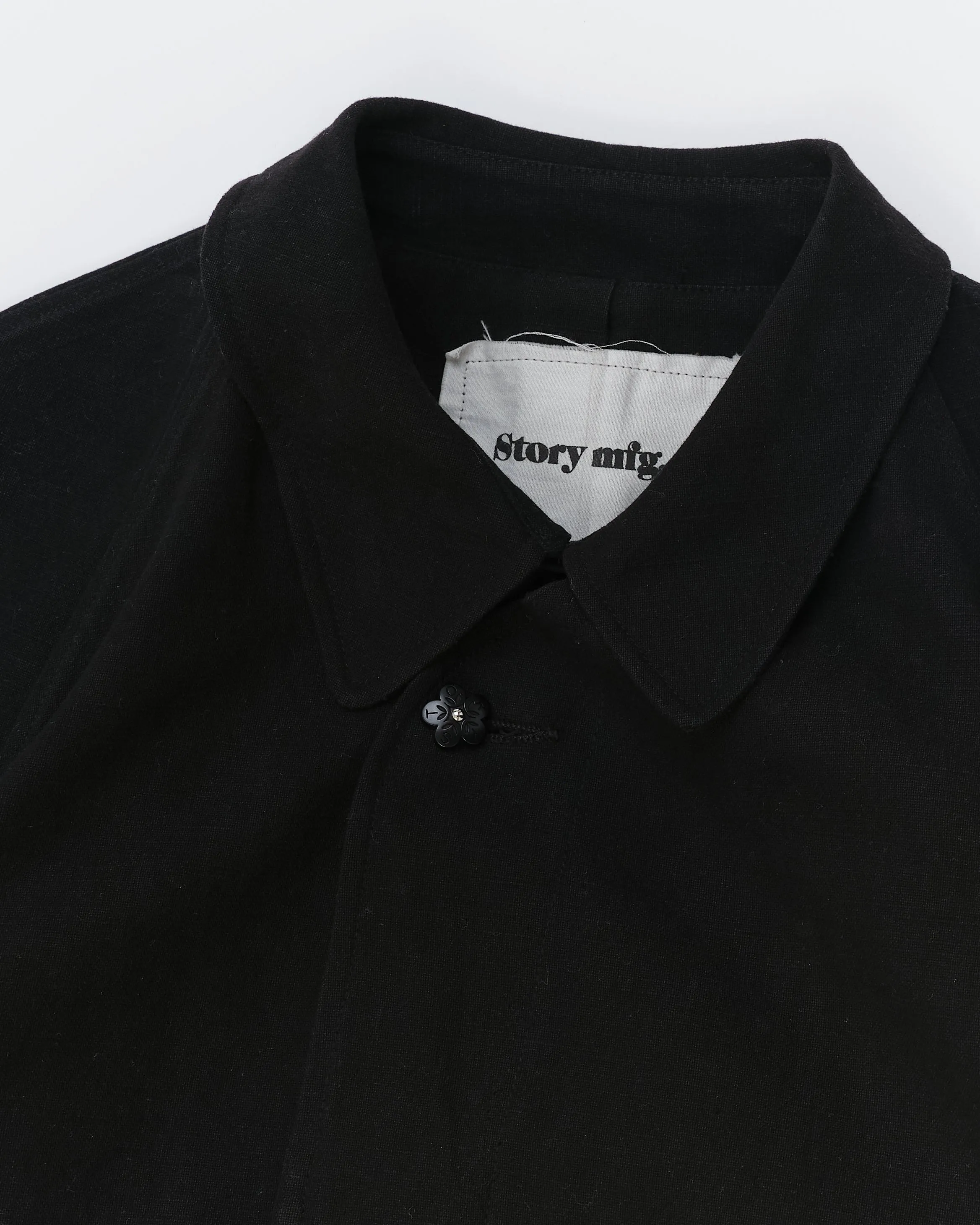 Atlas Overcoat - Black Slub sold by Story Mfg. product image thumbnail 5