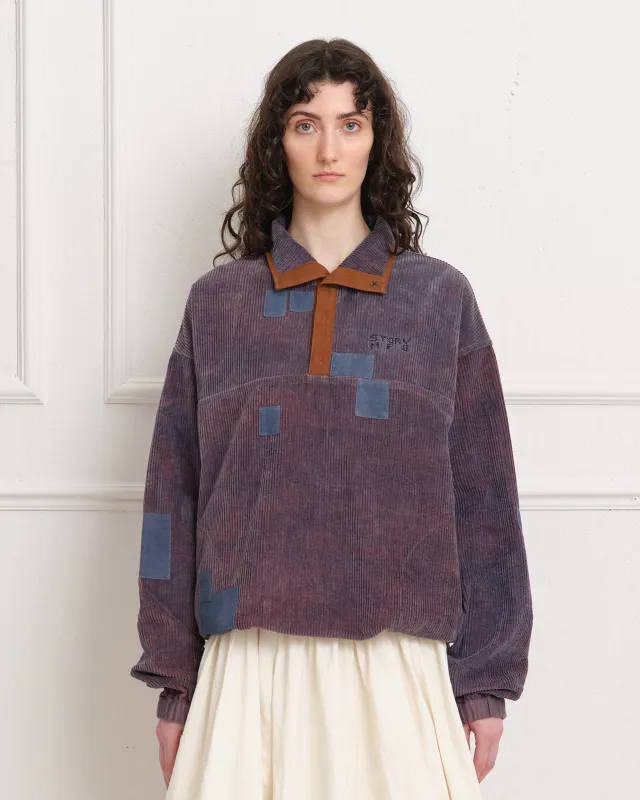 Polite Pullover - Purple Scarecrow Cord sold by Story Mfg.