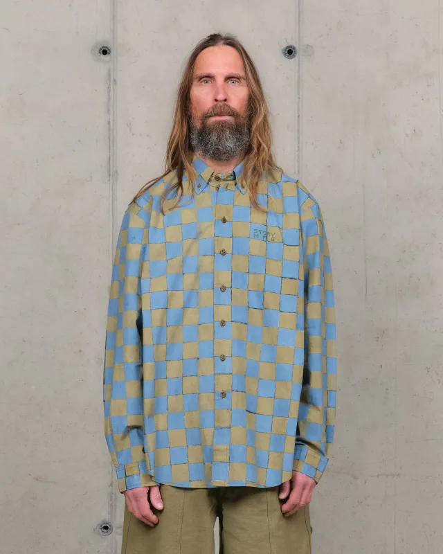 Office Shirt - Evergreen Checker sold by Story Mfg.