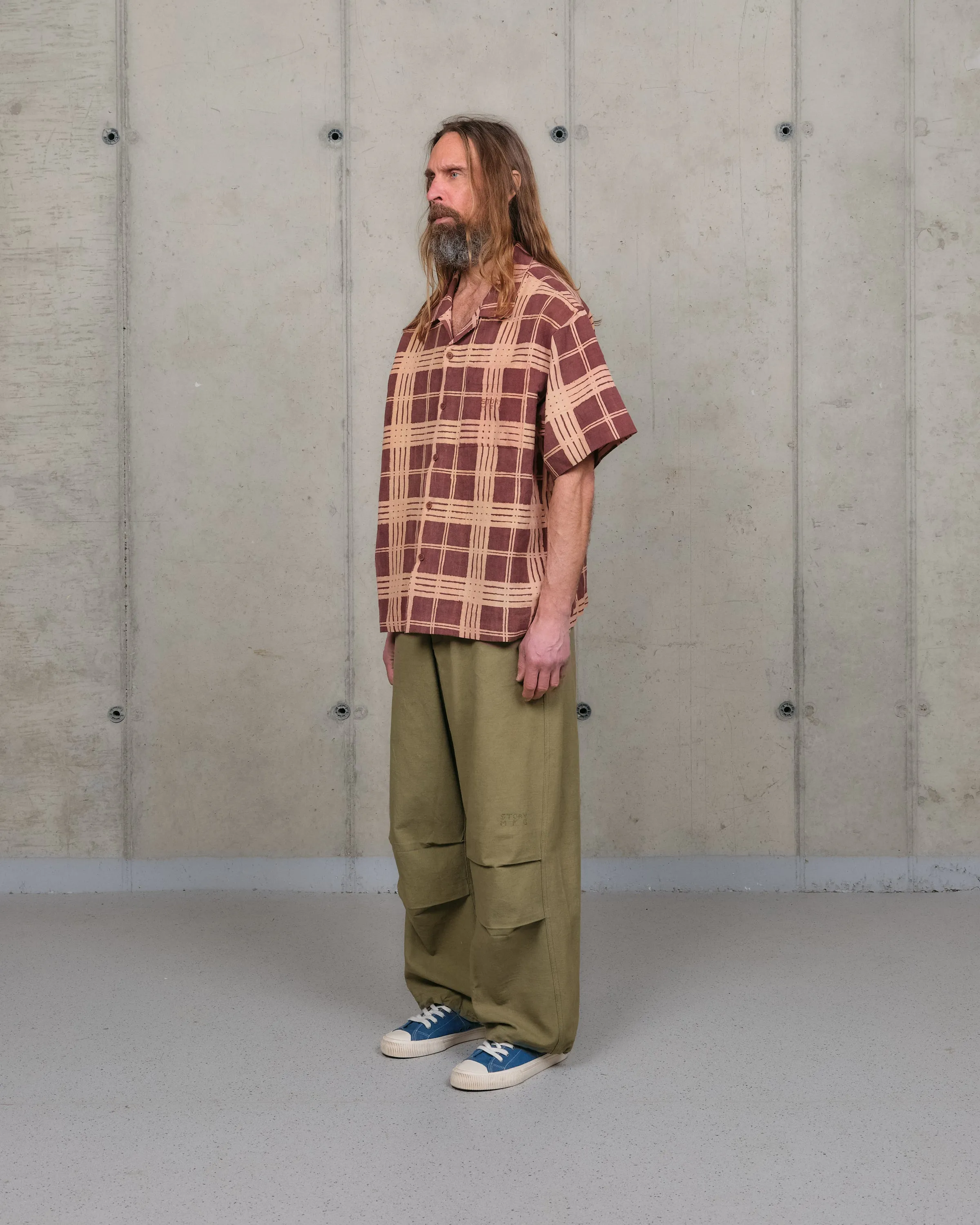 Greetings Shirt SS - Brown Resist Check sold by Story Mfg. product image thumbnail 3