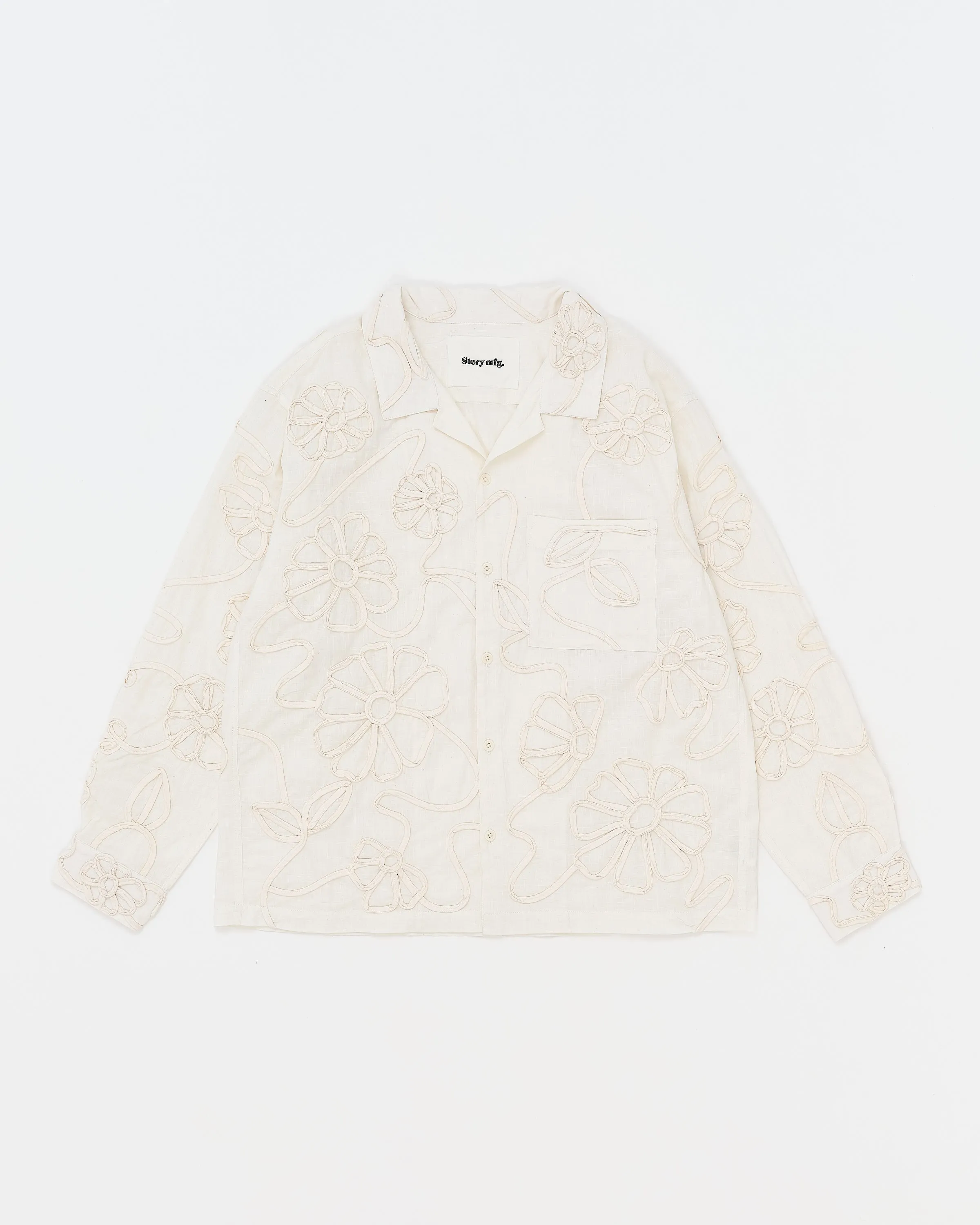 Greetings Shirt LS - Ecru Ribbon sold by Story Mfg. product image thumbnail 4