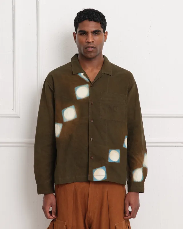 Greetings Shirt LS - Brown Lunar sold by Story Mfg.