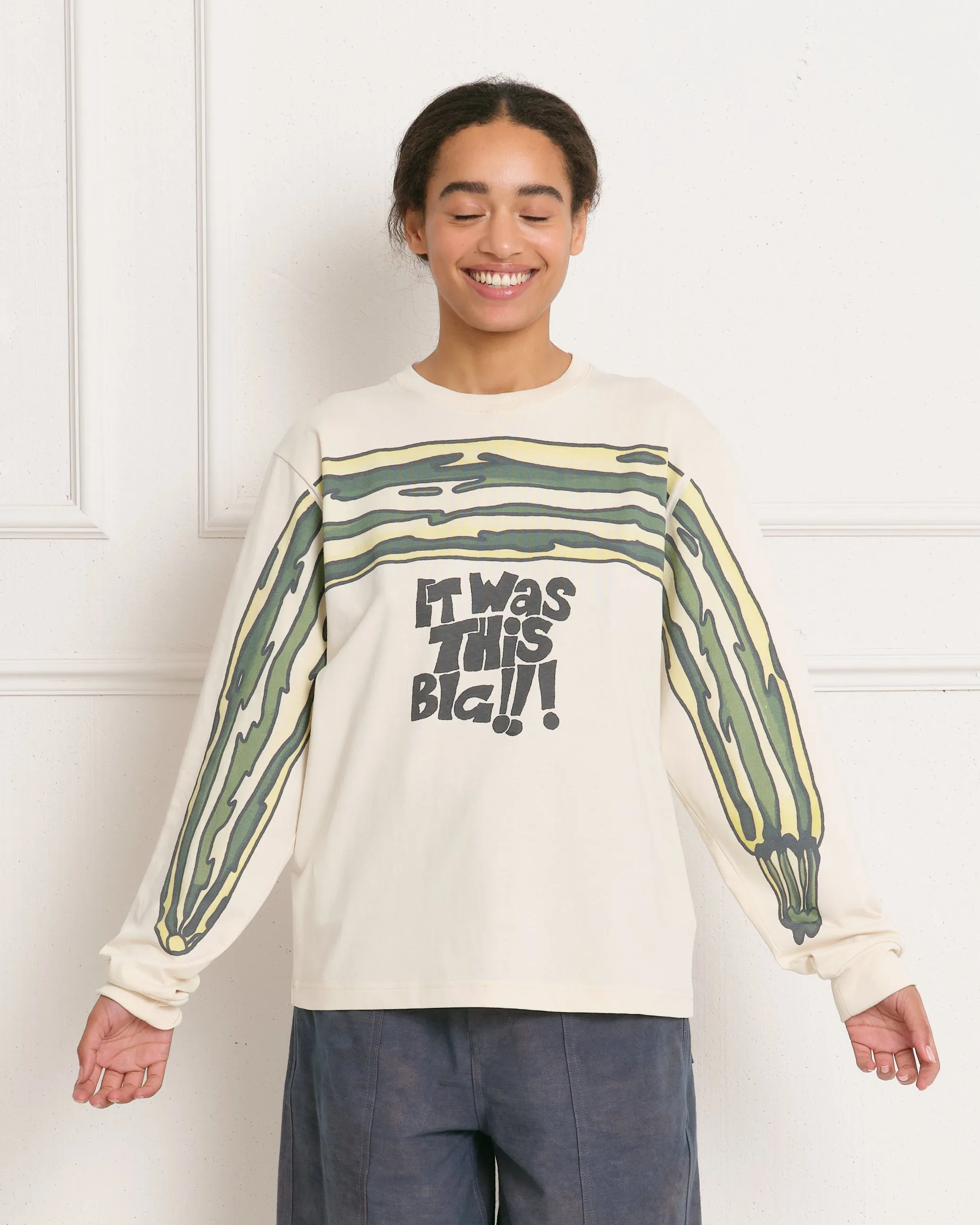 Grateful Tee LS - Ecru This Big sold by Story Mfg. product image thumbnail 2