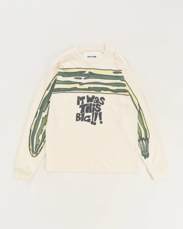 Grateful Tee LS - Ecru This Big sold by Story Mfg.