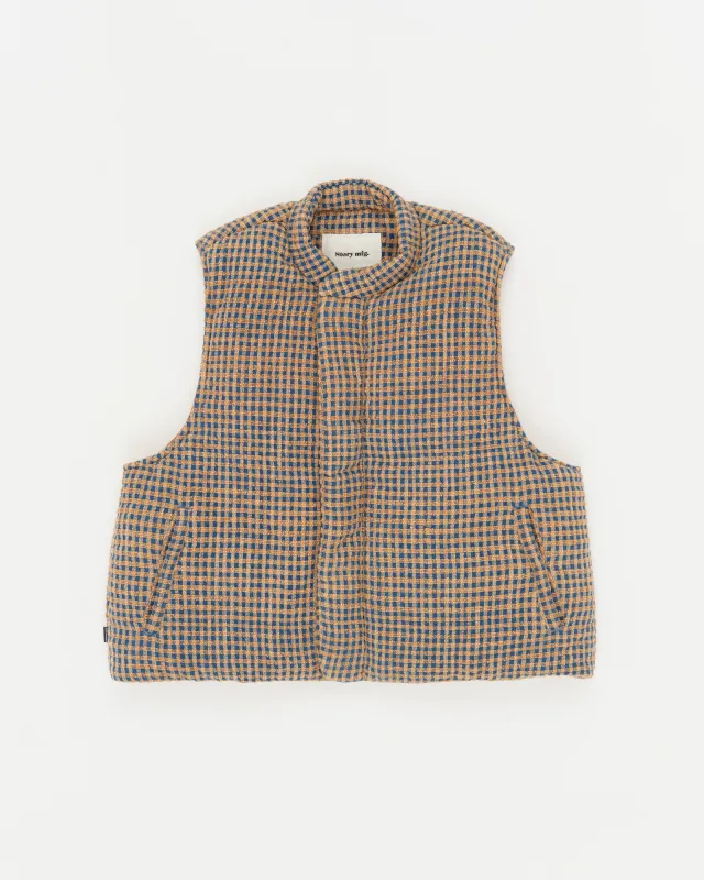 Sahab Vest - Wobbly Check Handloom sold by Story Mfg.