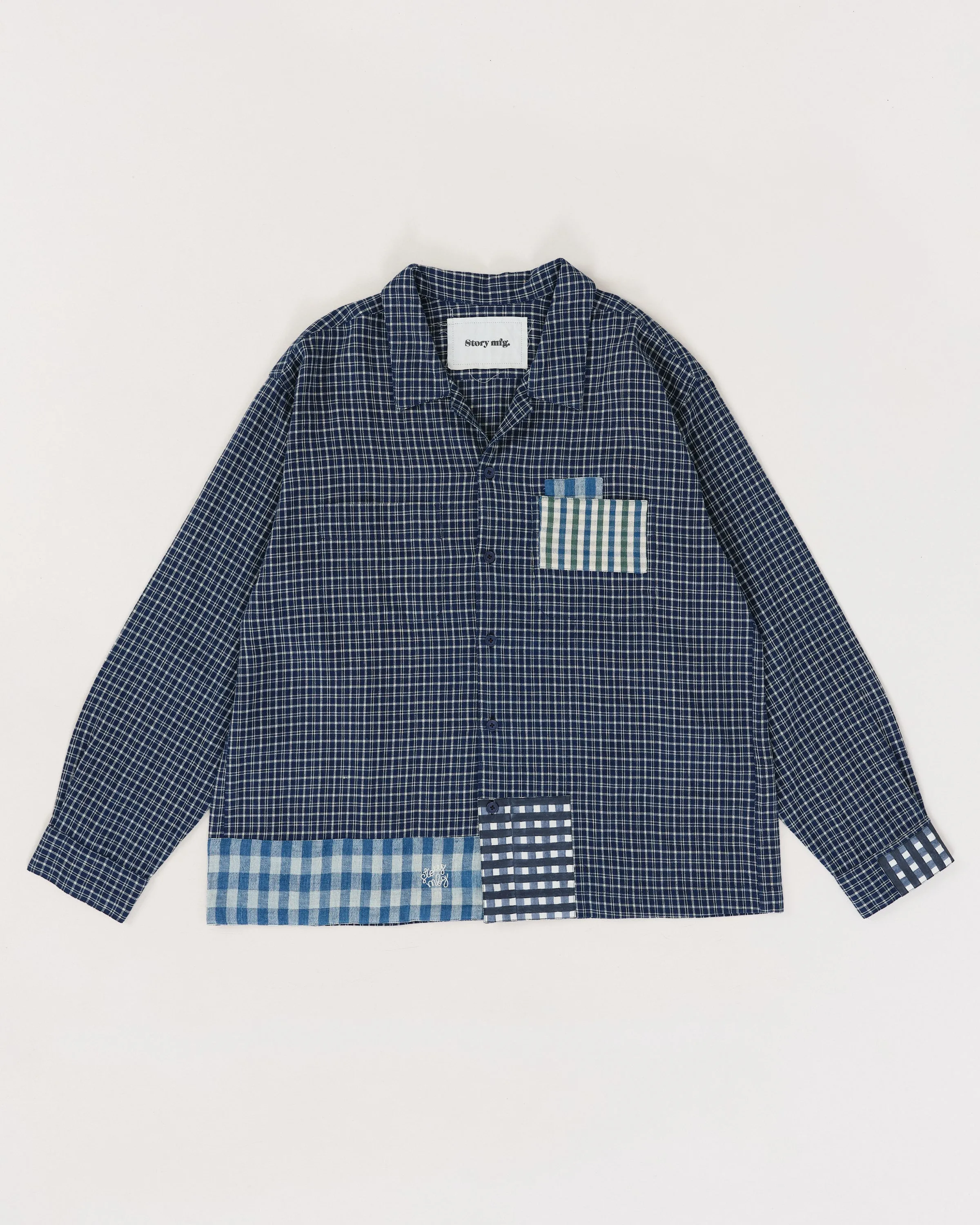 PA Shirt LS - Indigo Picnic Handloom sold by Story Mfg. product image thumbnail 2
