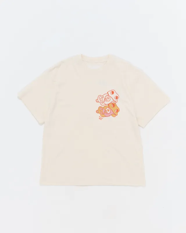 Grateful Tee SS - Ecru Earth Trip Heart sold by Story Mfg.