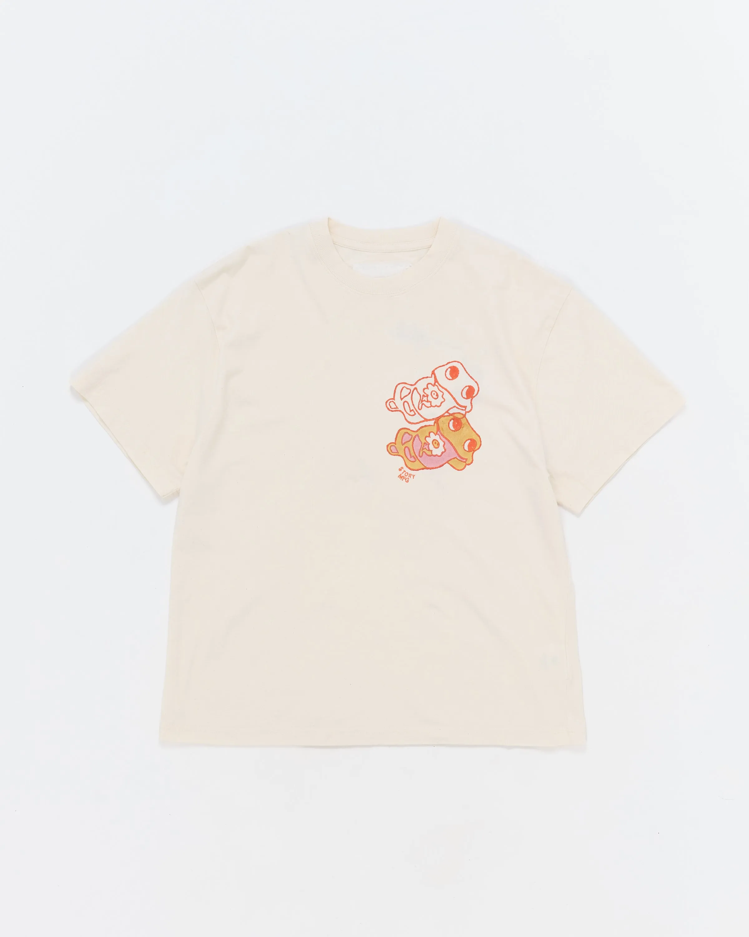 Grateful Tee SS - Ecru Earth Trip Heart sold by Story Mfg.