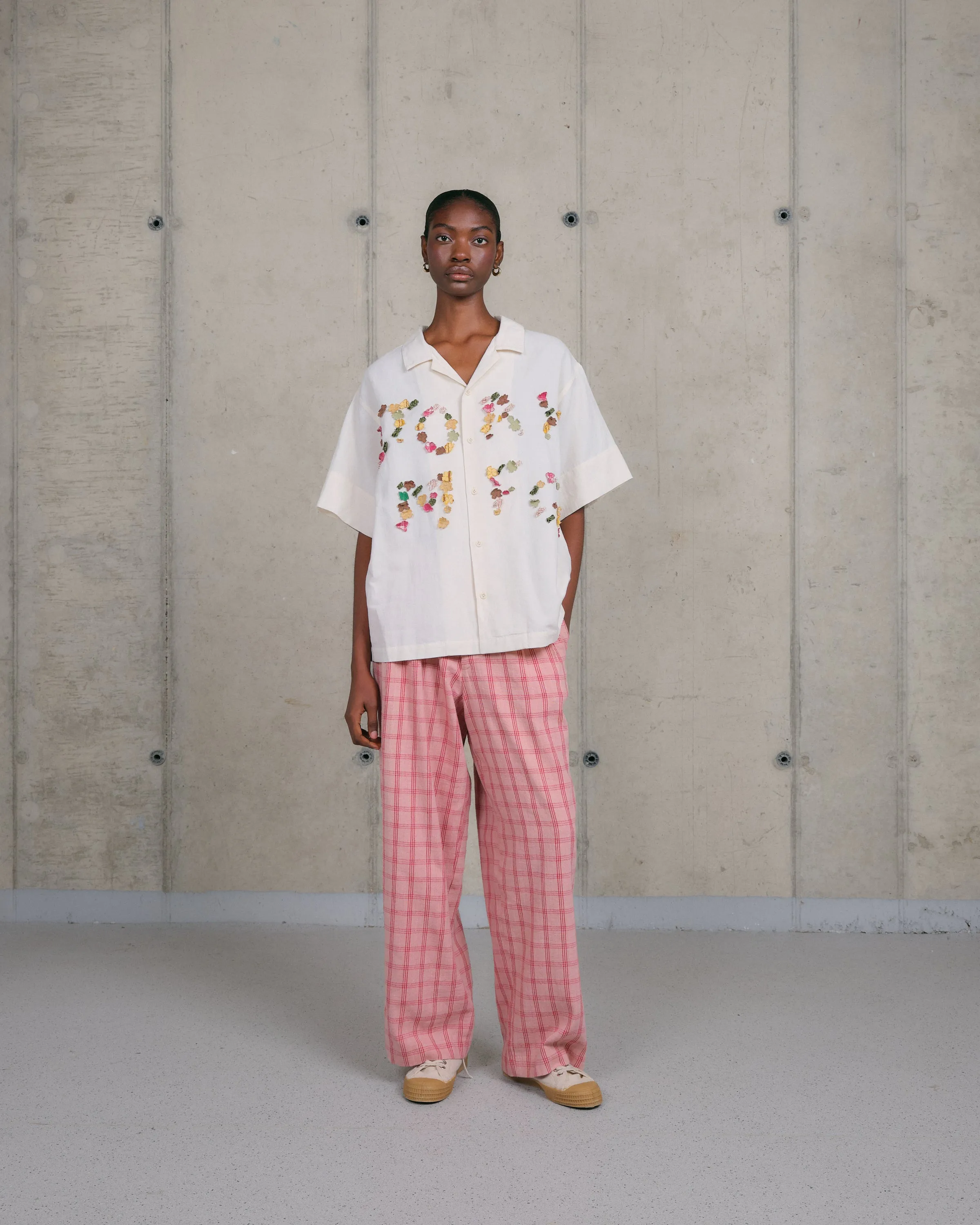 Fenn Trousers - Pink Check Handloom sold by Story Mfg. product image thumbnail 2