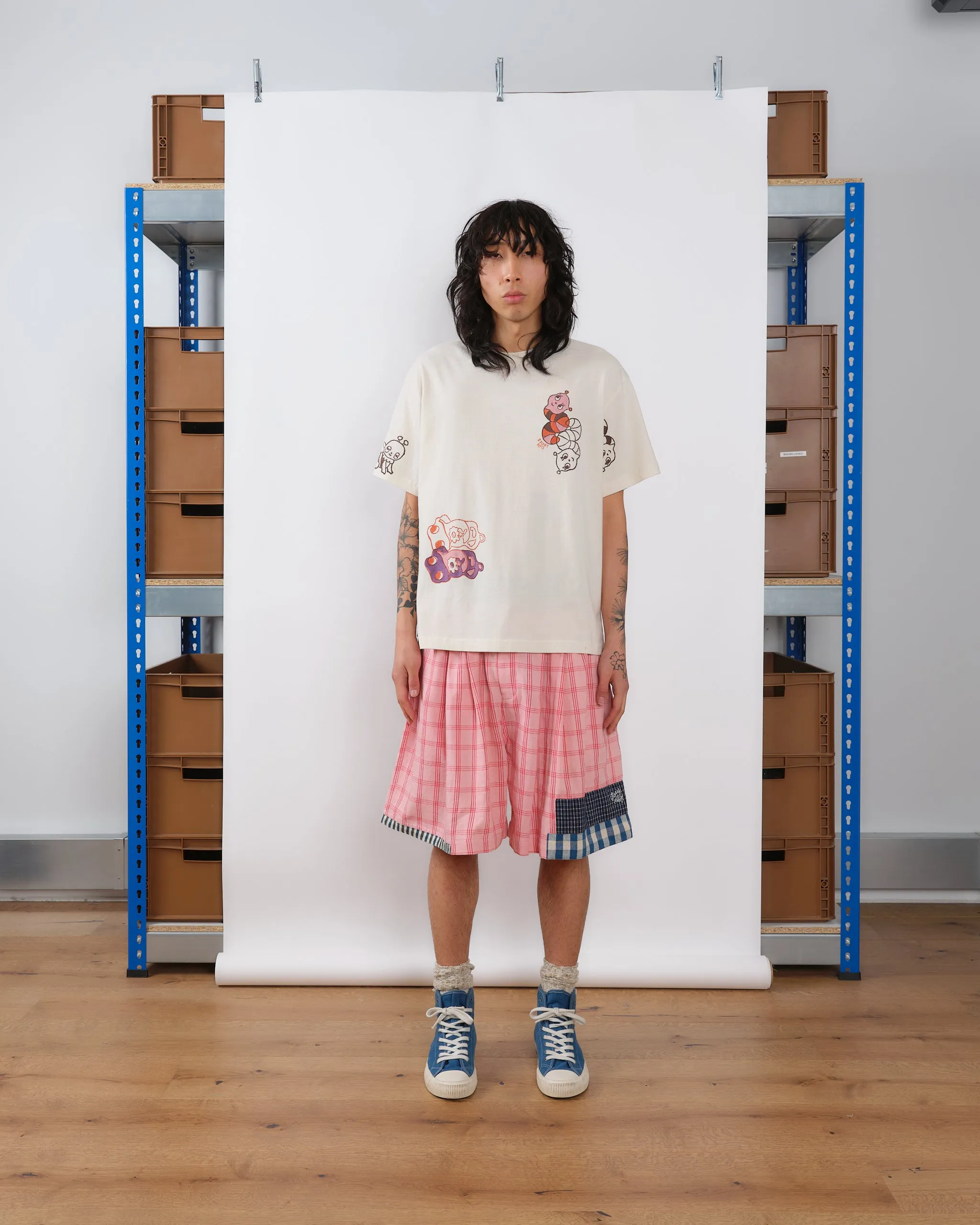 Bridge Shorts - Pink Picnic Handloom sold by Story Mfg. product image thumbnail 2