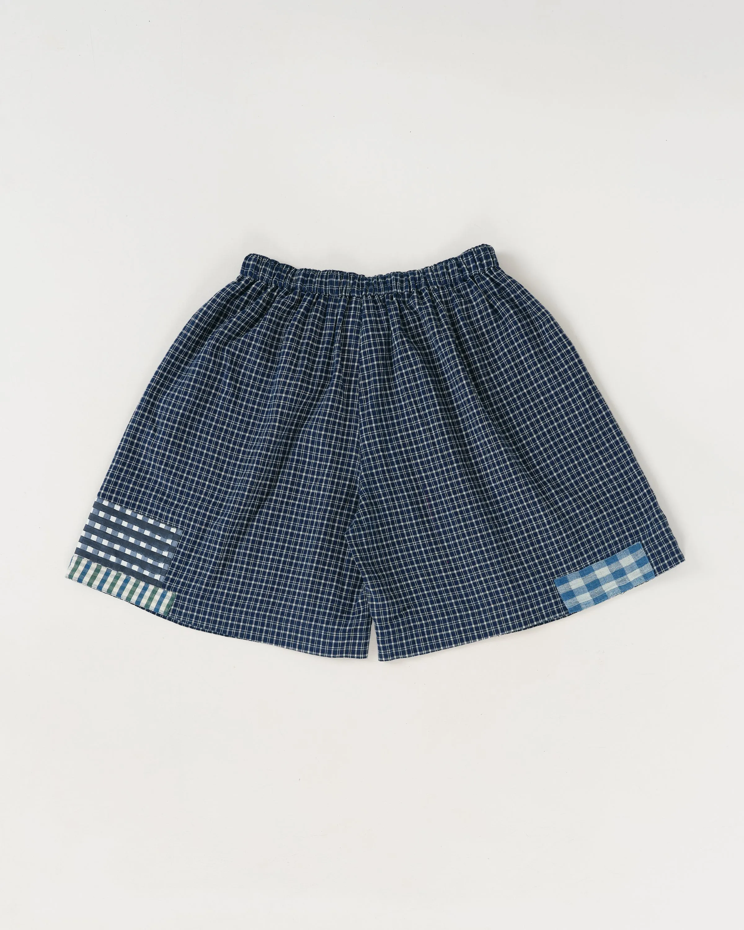 Bridge Shorts - Indigo Picnic Handloom sold by Story Mfg. product image thumbnail 4
