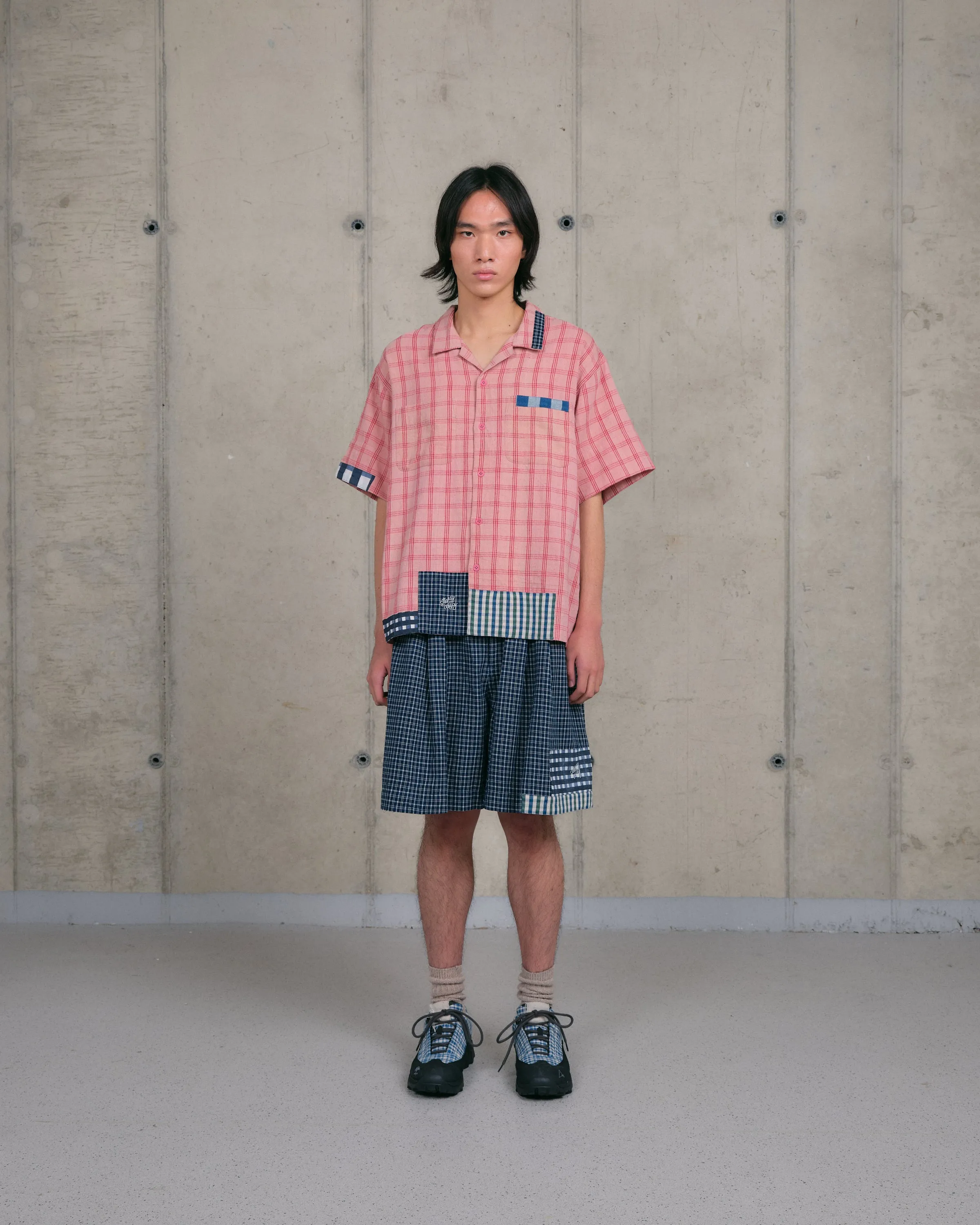 Bridge Shorts - Indigo Picnic Handloom sold by Story Mfg. product image thumbnail 3