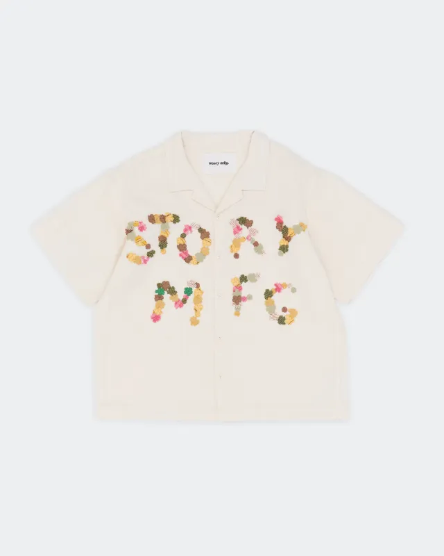 Greetings Shirt SS - Petal Appliqué sold by Story Mfg.