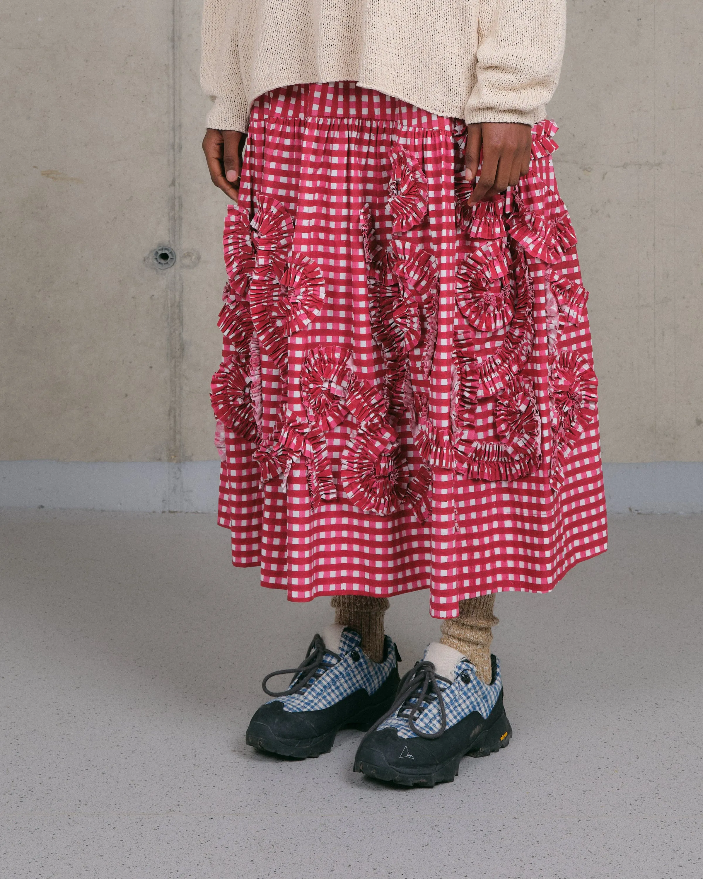 Orbit Skirt - Red Fossil sold by Story Mfg.