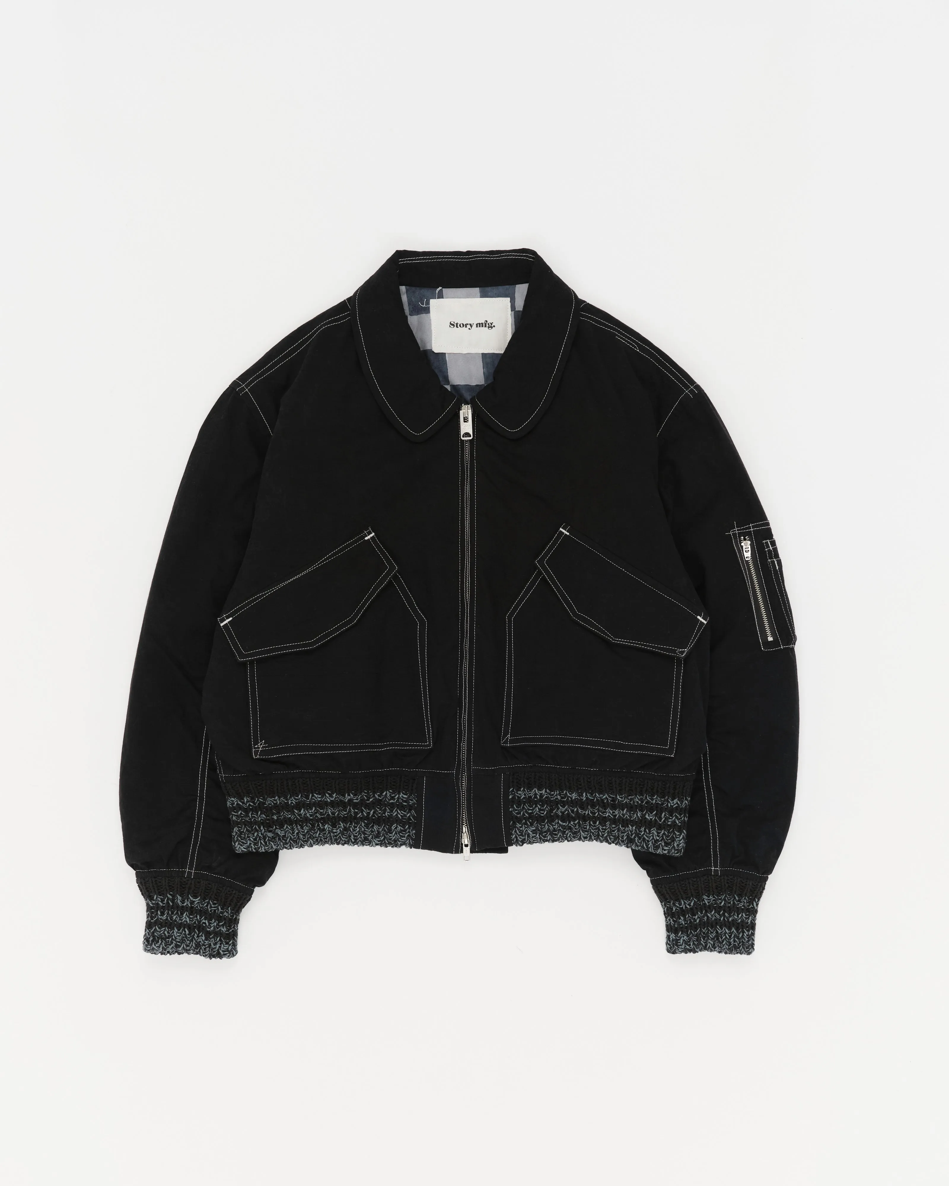 Grain Jacket - Black Wonky-Wear sold by Story Mfg. product image thumbnail 3
