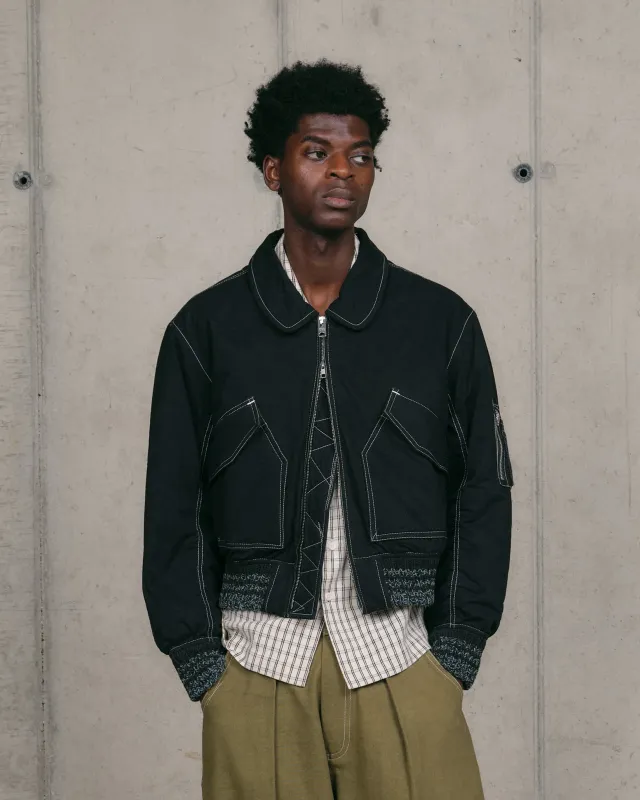 Grain Jacket - Black Wonky-Wear made by Story Mfg.