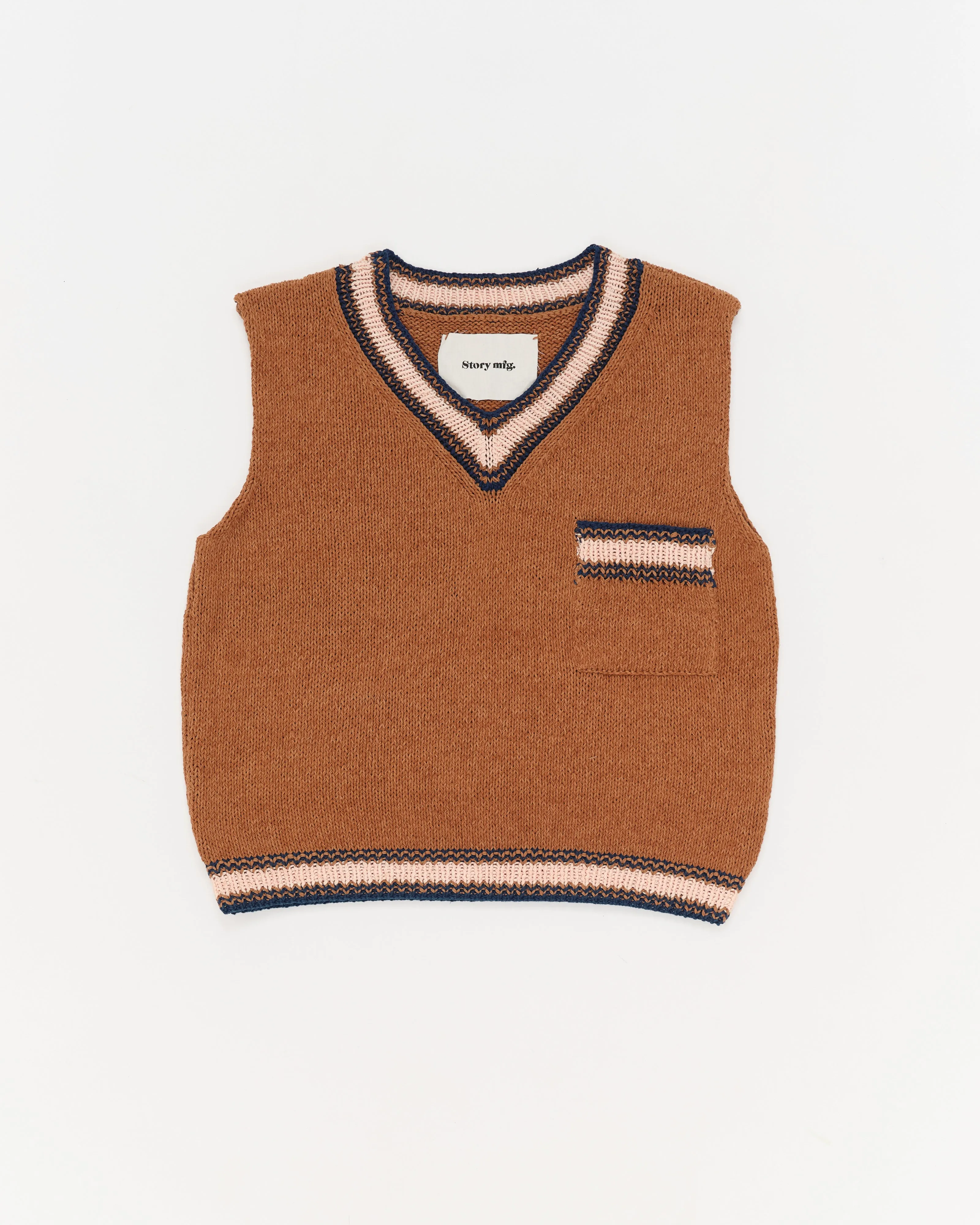 Bulb Knit Vest - Twisted Brown sold by Story Mfg. product image thumbnail 2