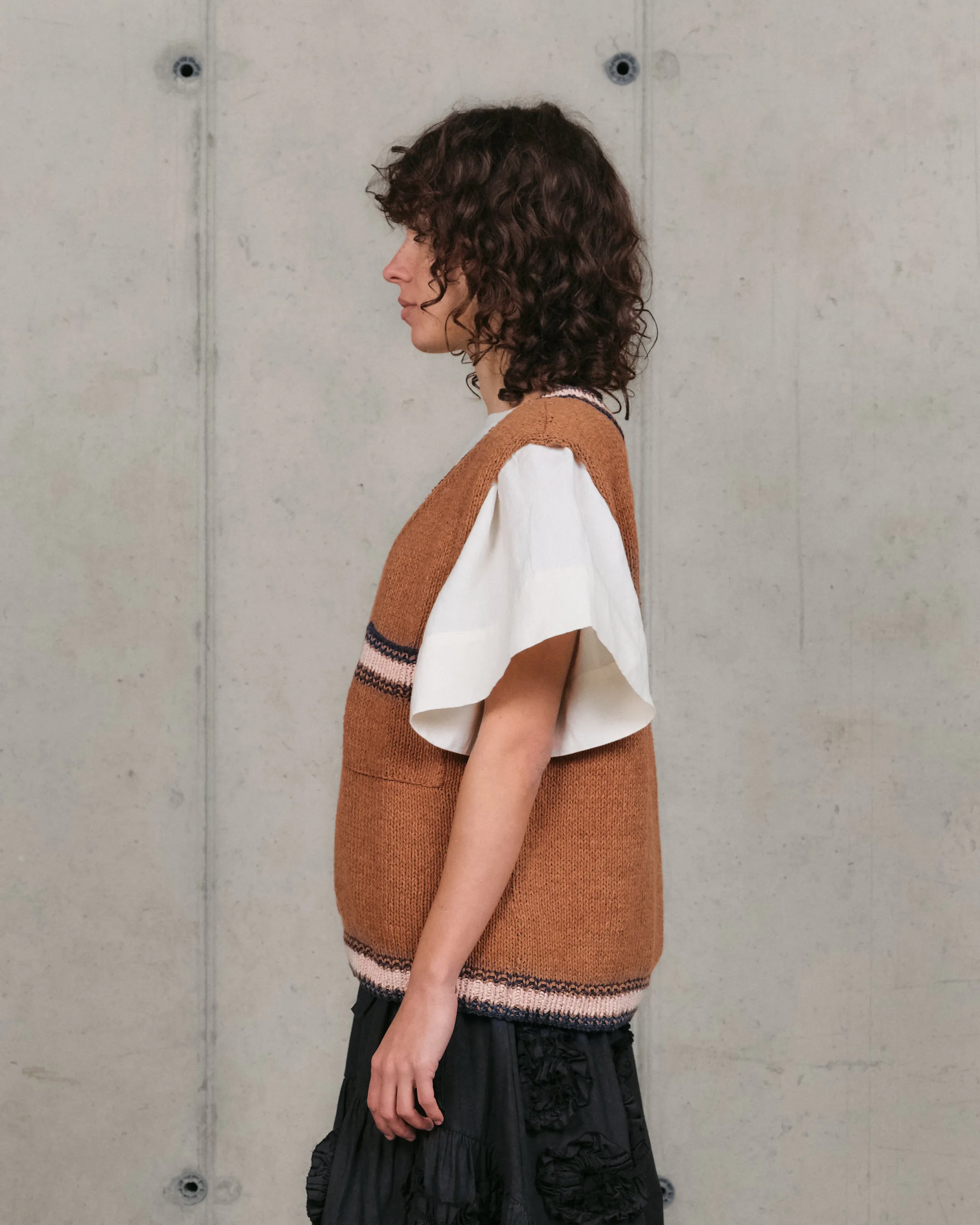 Bulb Knit Vest - Twisted Brown sold by Story Mfg. product image thumbnail 5