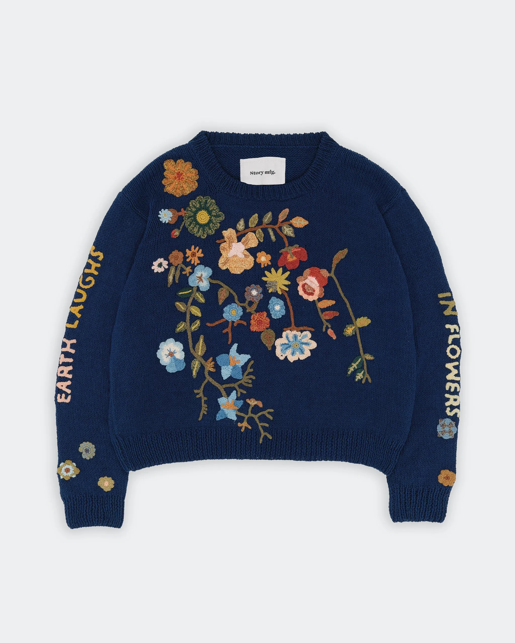 Piper Knit Jumper - Indigo Earth Laughs sold by Story Mfg. product image thumbnail 3