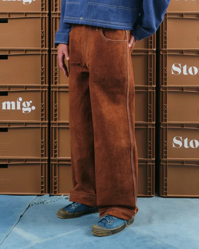 Poetry Pants - Brown Wonky-Wear sold by Story Mfg.