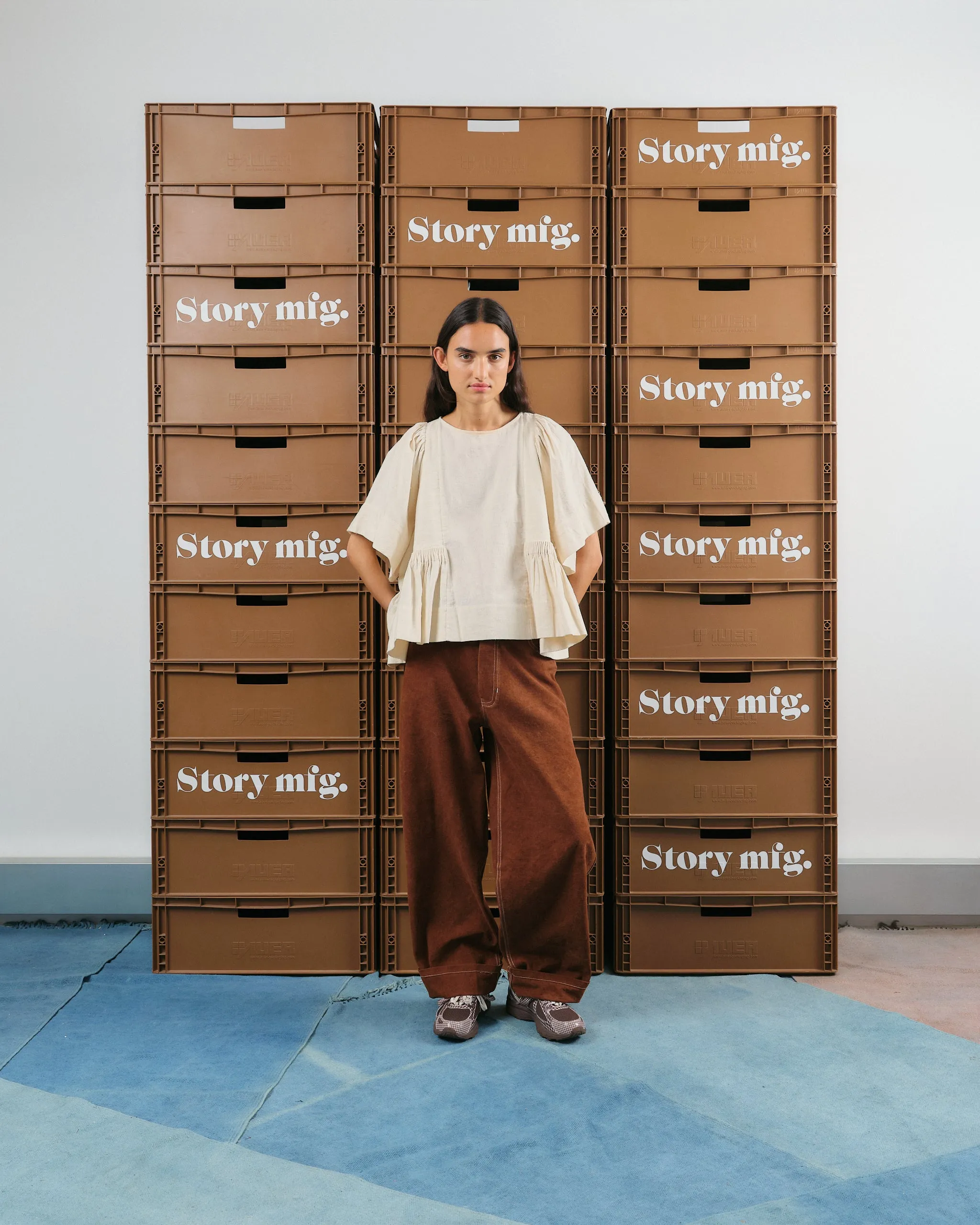 Poetry Pants - Brown Wonky-Wear sold by Story Mfg. product image thumbnail 2