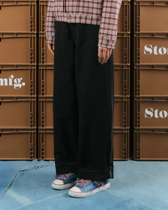 Poetry Pants - Black Wonky-Wear sold by Story Mfg.