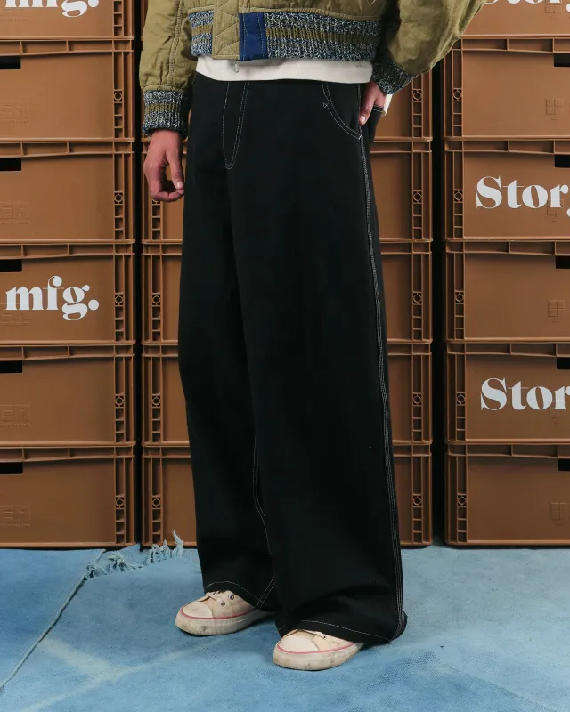 Home Pants - Black Wonky-Wear sold by Story Mfg.