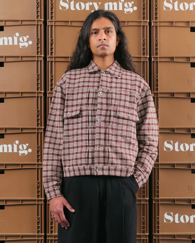 Tuesday Jacket - Wood Check Handloom sold by Story Mfg.