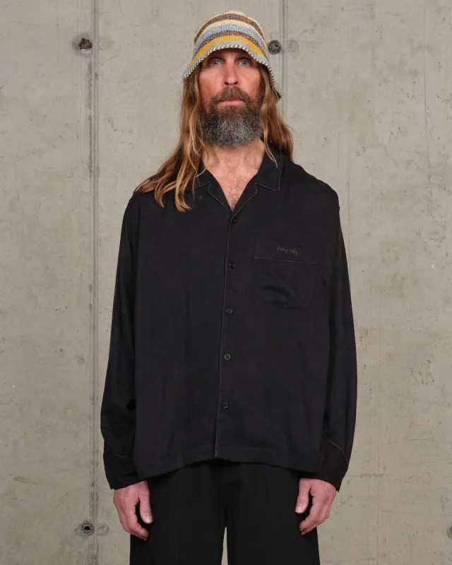 PJ Shirt - Black Tencel sold by Story Mfg.