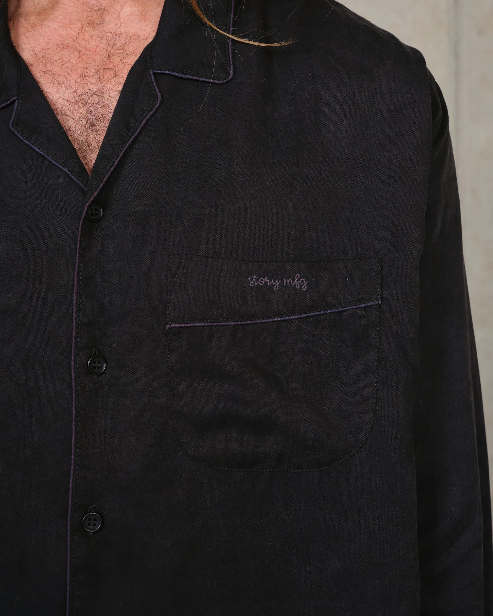 PJ Shirt - Black Tencel sold by Story Mfg. product image thumbnail 4
