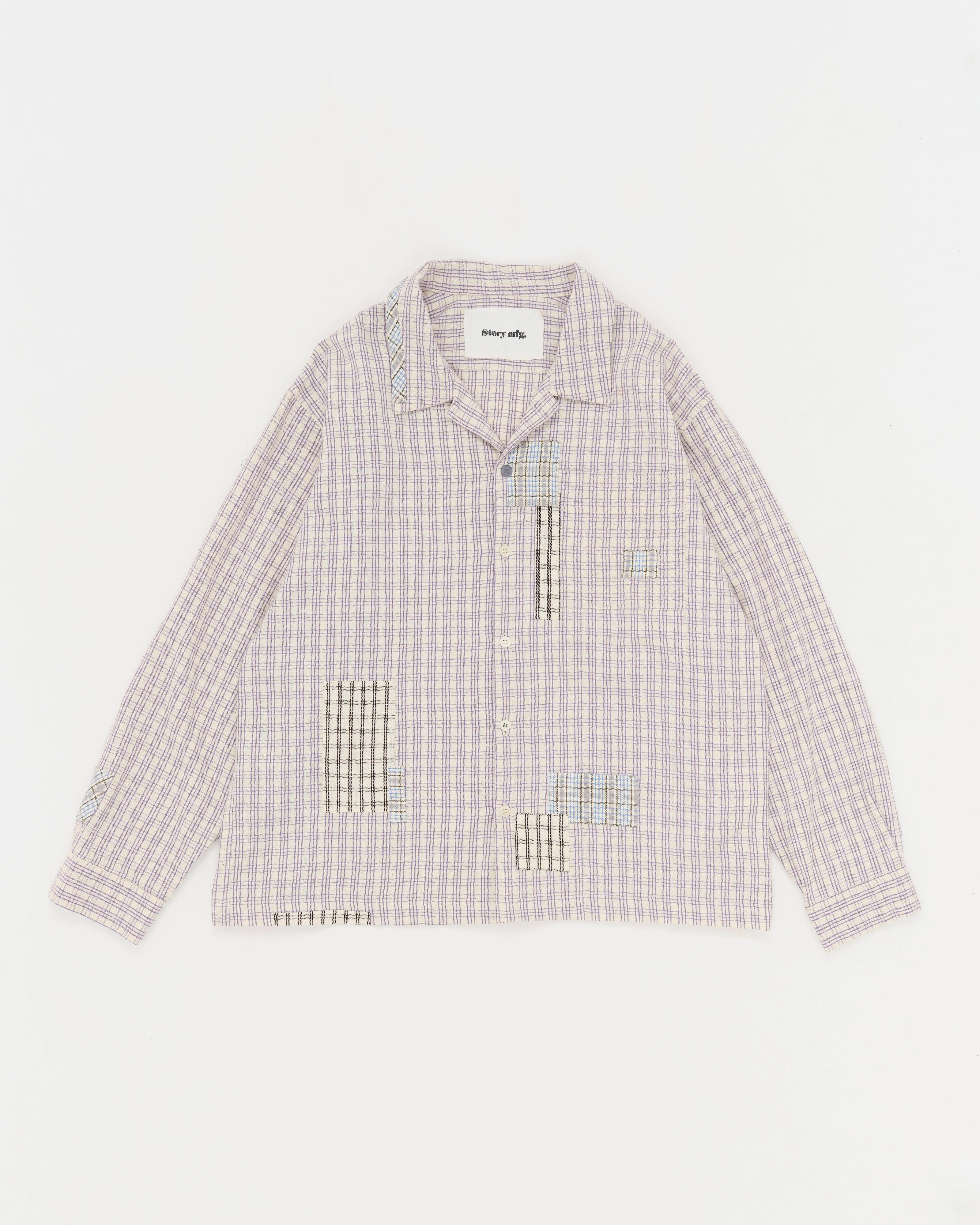 Greetings Shirt LS - Purple Picnic sold by Story Mfg.