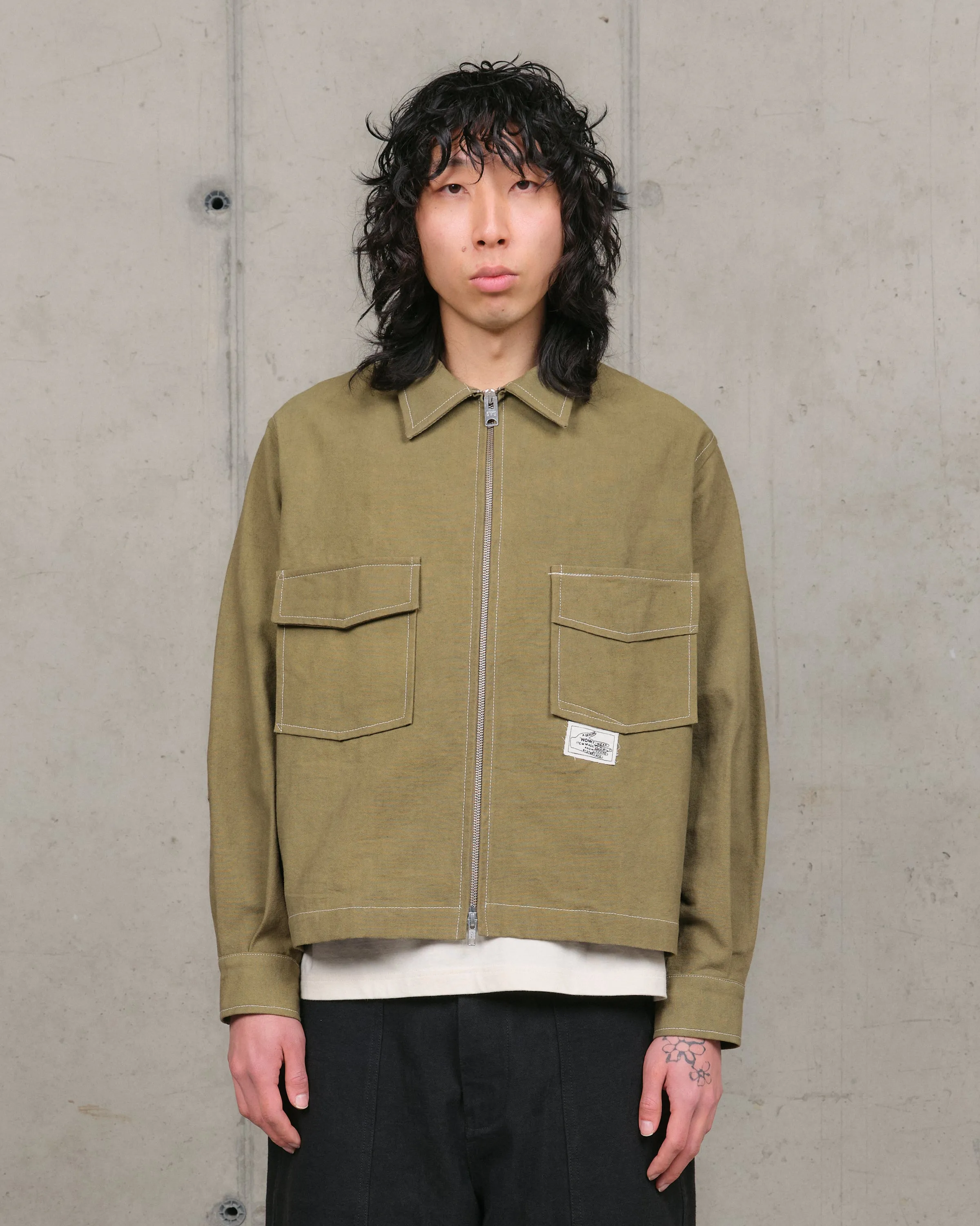 555 Jacket - Olive Wonky-Wear sold by Story Mfg.